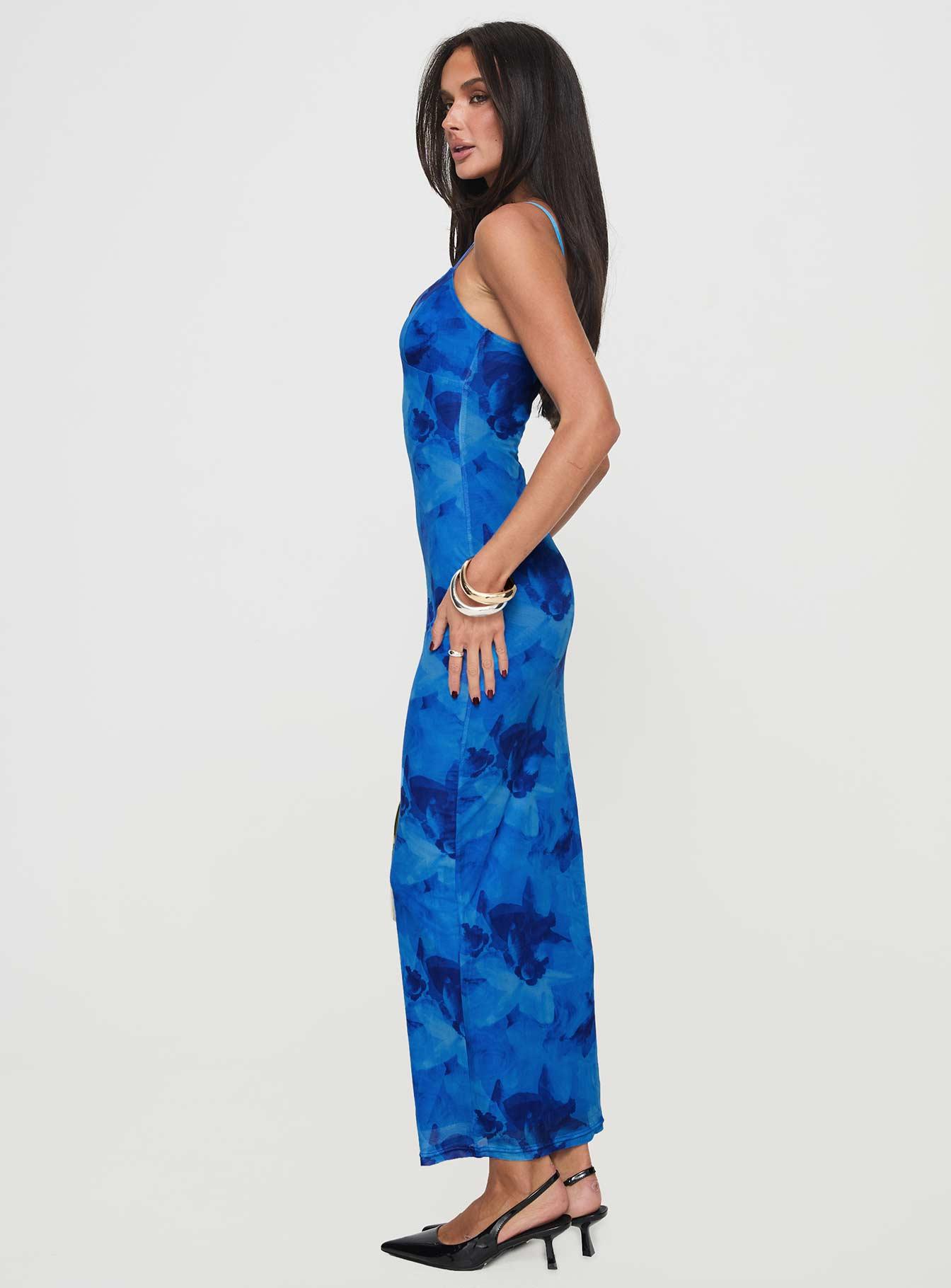 Hathaway Maxi Dress Blue Floral Product Image