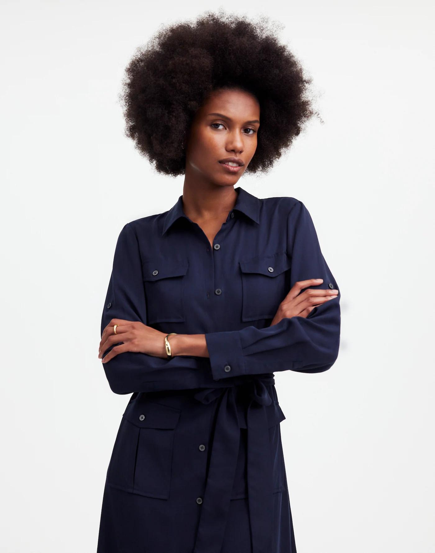 Utility Tie-Waist Maxi Shirtdress Product Image