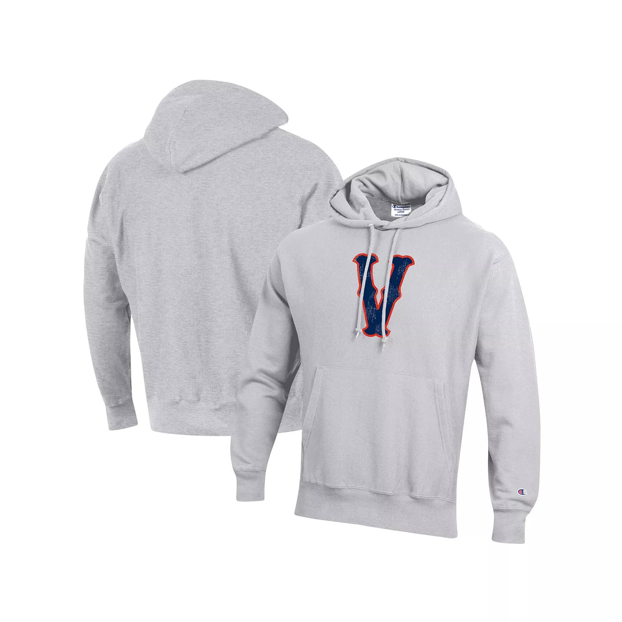 Mens Champion Heathered Gray Virginia Cavaliers Team Vault Logo Reverse Weave Pullover Hoodie Product Image