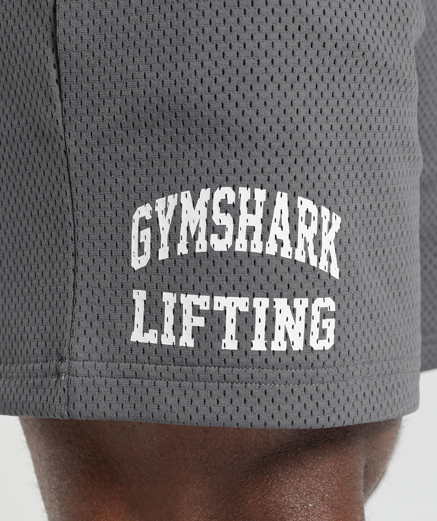 Gymshark Lifting Mesh 7" Shorts - Pitch Grey Male Product Image