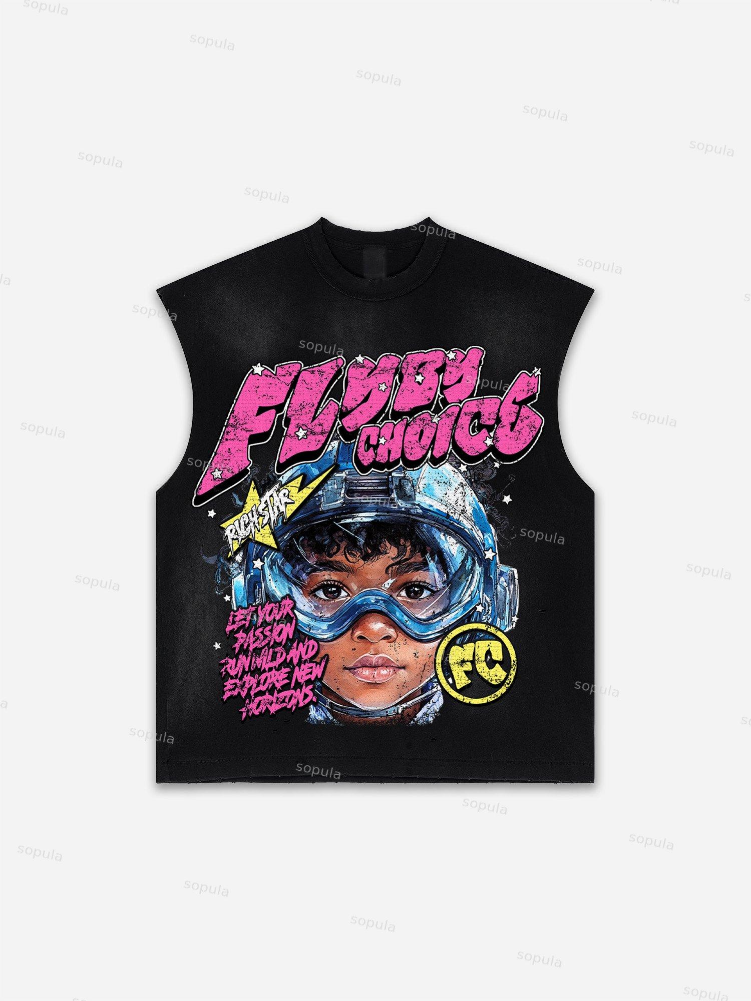 Men's Washed Fly By Choice Graphic Tank Top Product Image