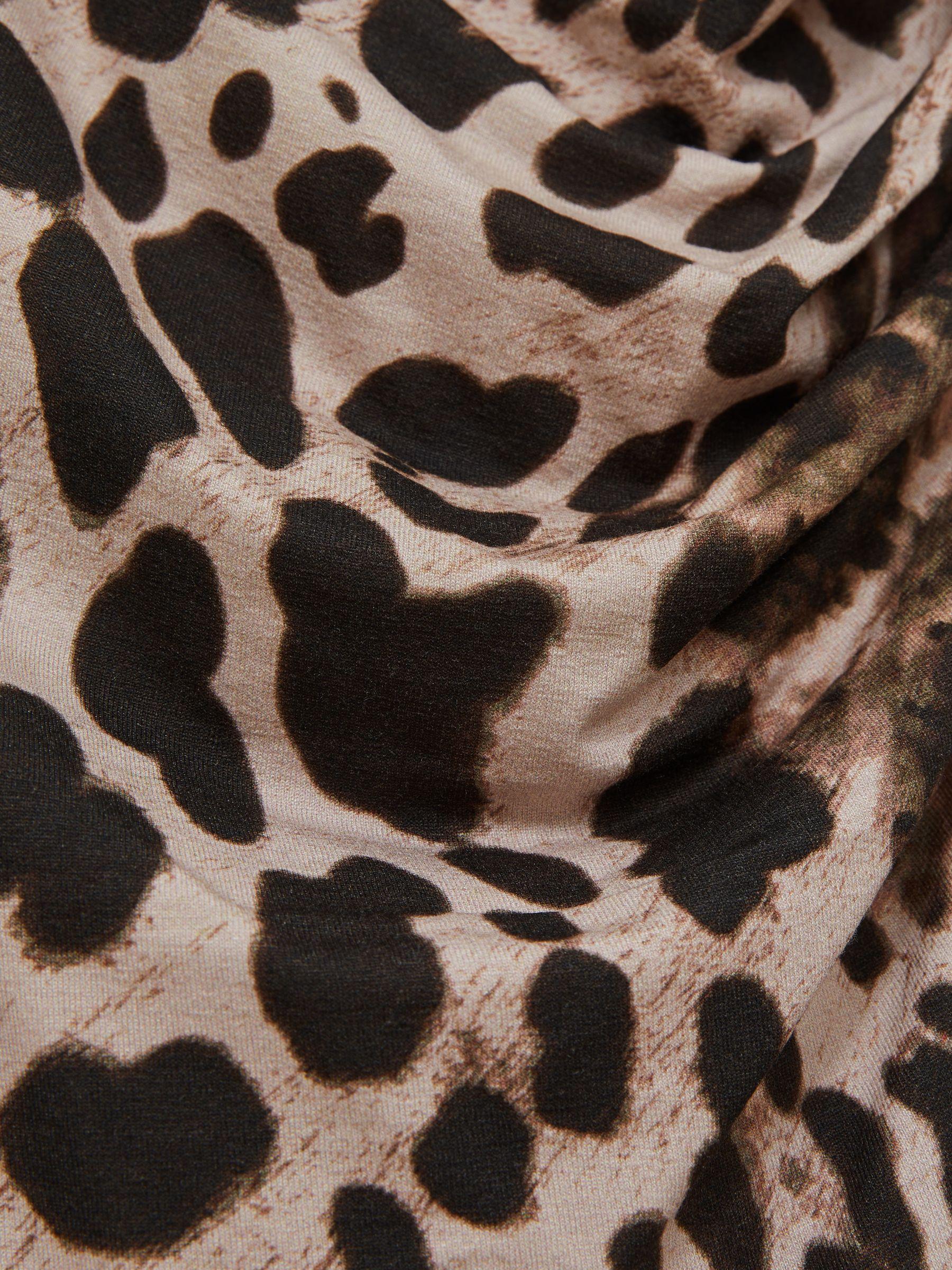Leopard-Print Jersey Bodycon Dress in Neutral Product Image