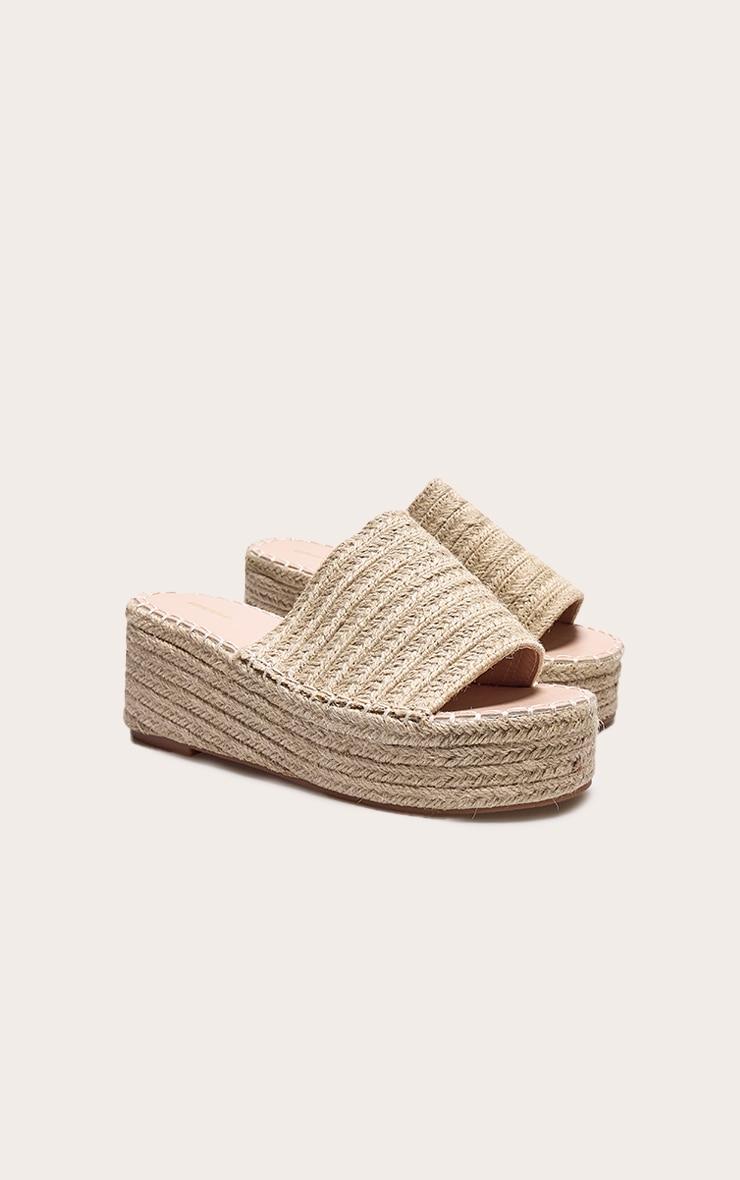 Natural Espadrille Mule Flatform Sandal Product Image