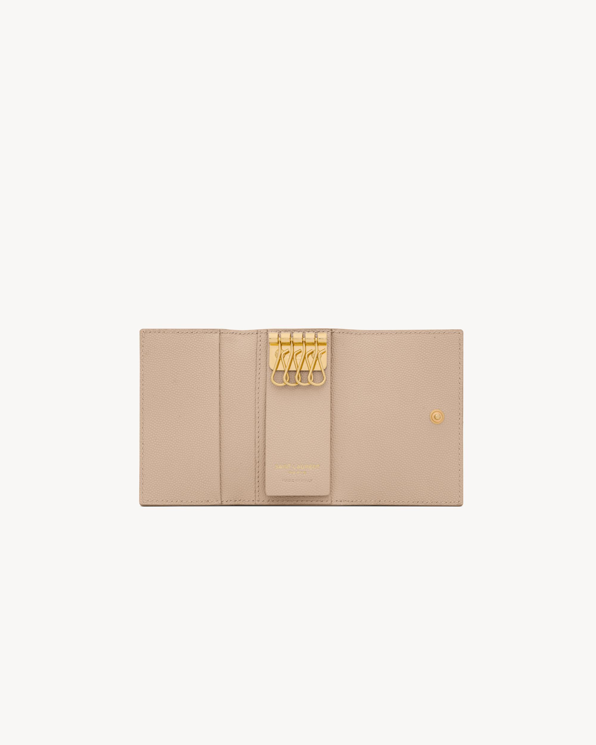 Cassandre matelassé slim key case in grain de poudre leather Product Image