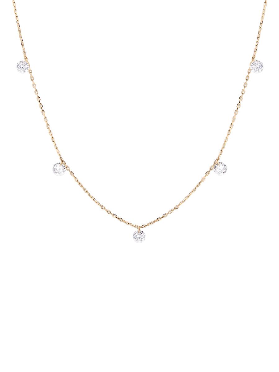 Womens Layla 14K Yellow Gold & 0.30 TCW Lab-Grown Diamond Necklace Product Image
