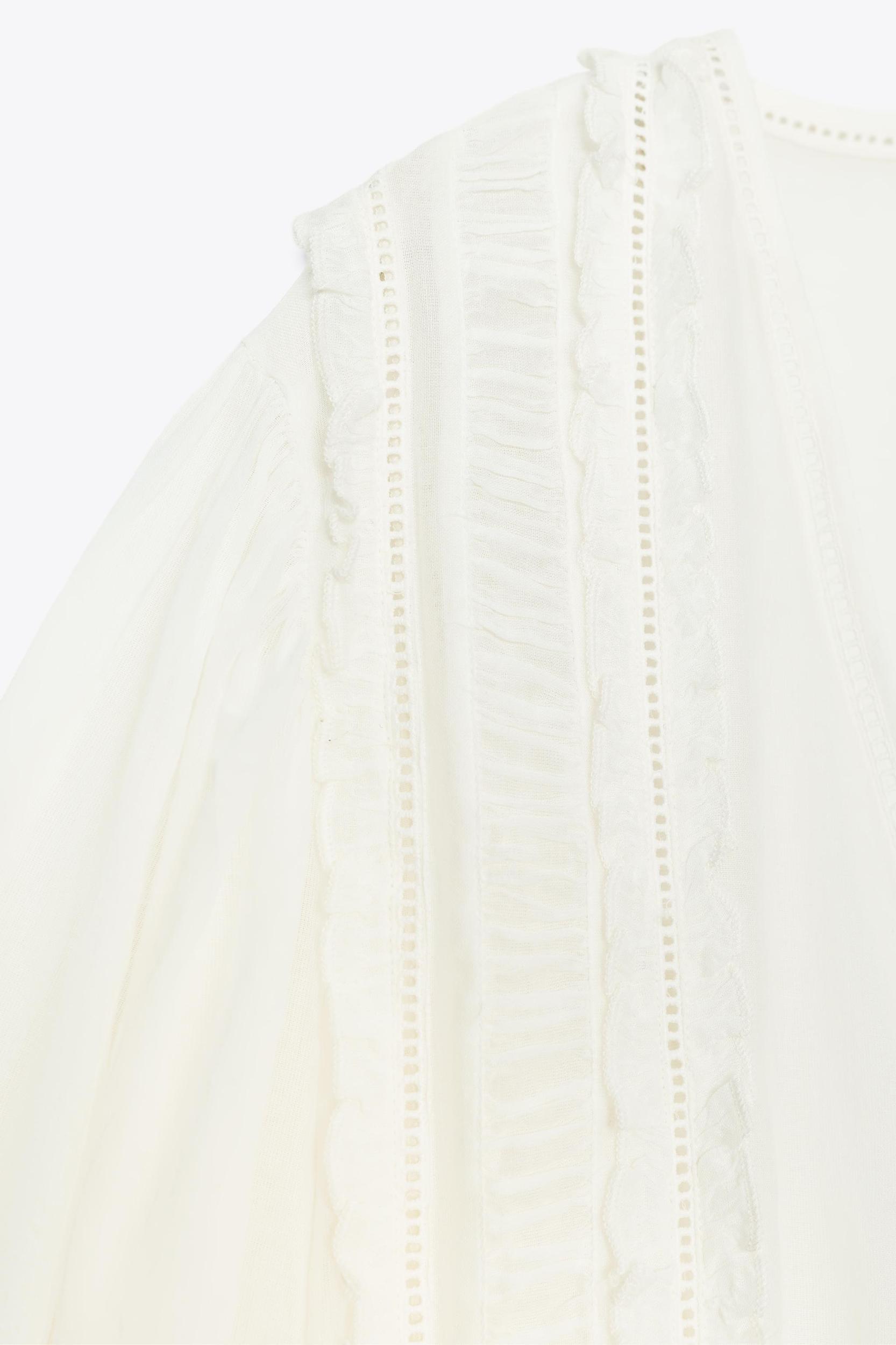 ZW COLLECTION ROMANTIC LADDER STITCH SHIRT Product Image