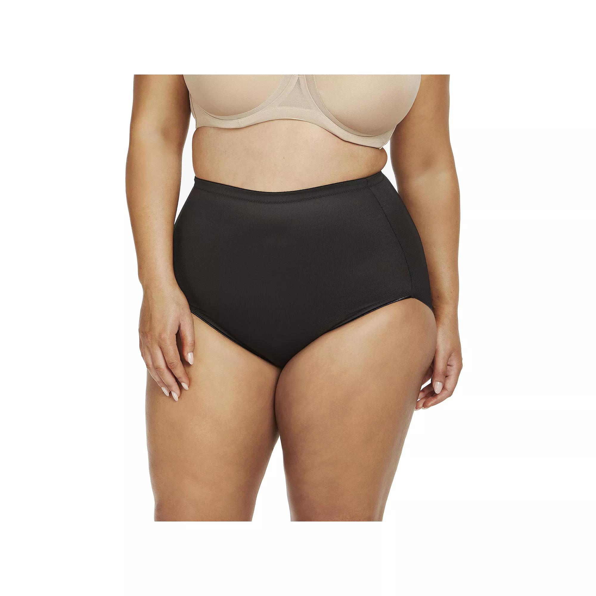 Plus Size Naomi & Nicole® Firm Control Shapewear Unbelievable Comfort® Brief 7784, Women's, Size: 2XL, Black Product Image