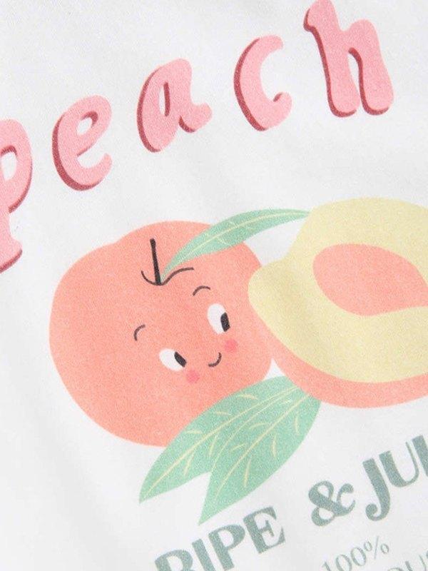 Cropped Juicy Peach Ringer Tee Product Image