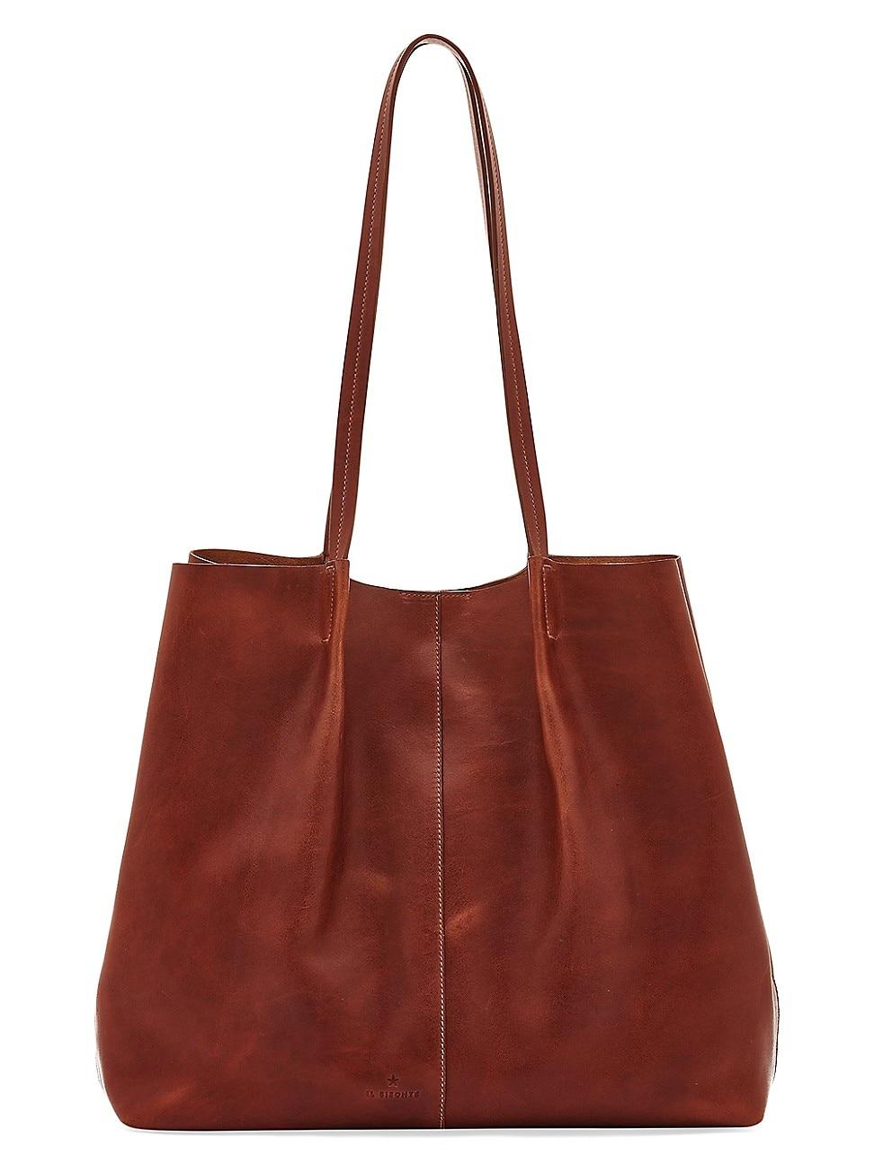 Womens Nina Leather Tote Bag Product Image