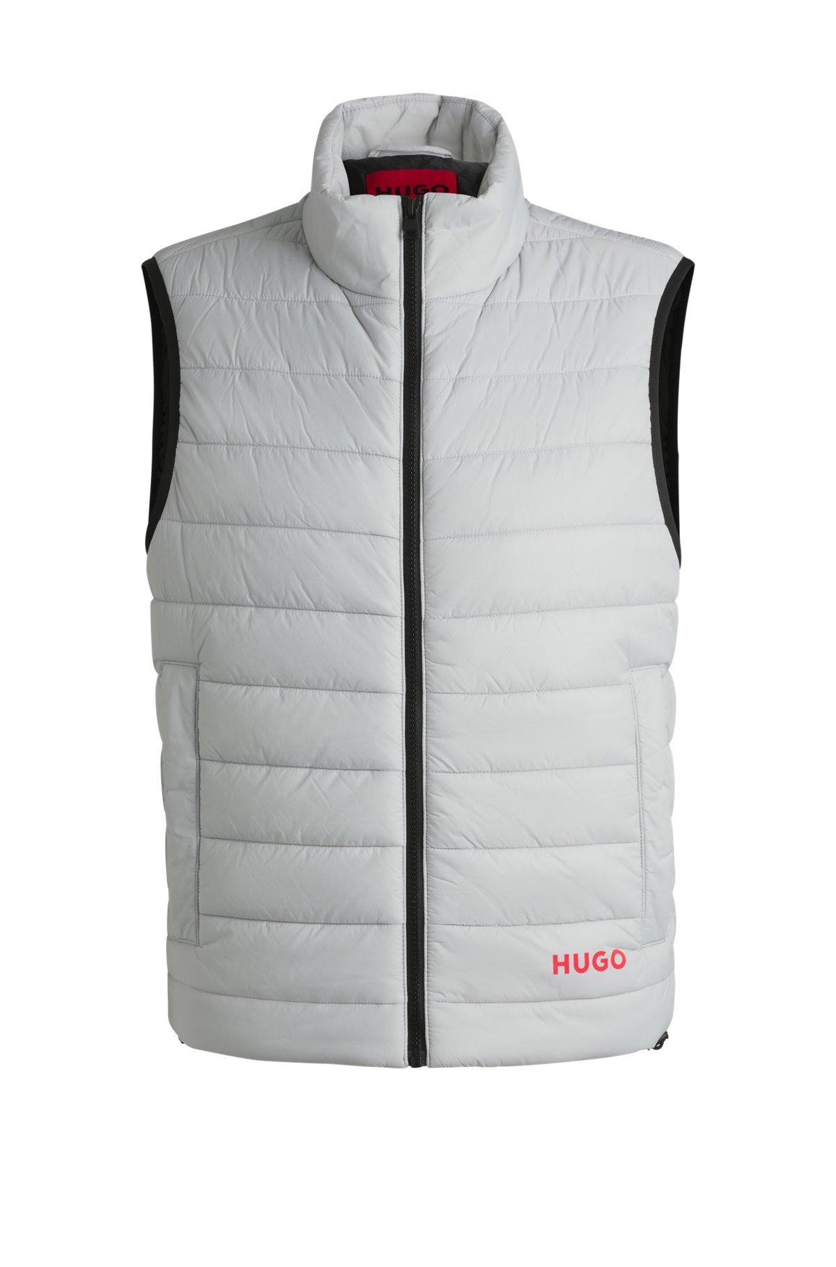 Water-repellent slim-fit gilet with logo detail Product Image
