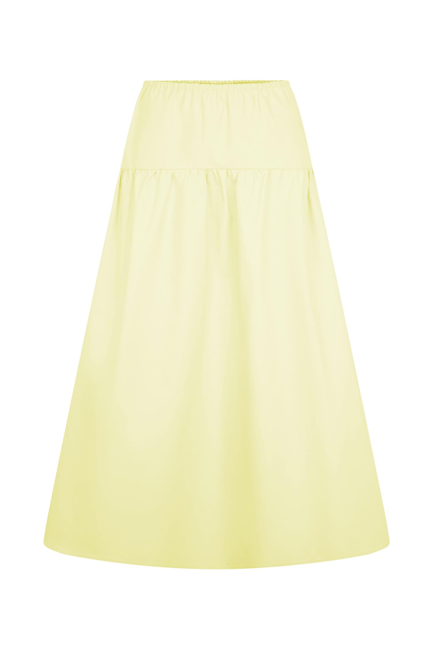 Amirah Midi Skirt - Lemon Product Image