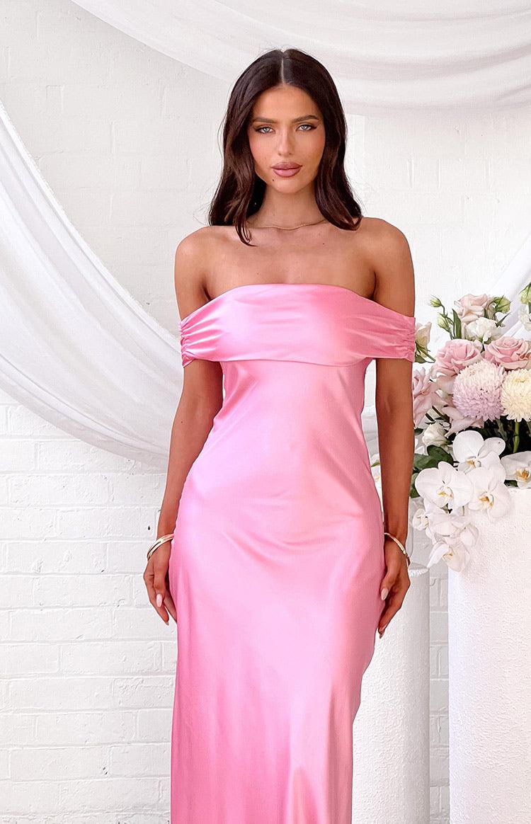 Seraphina Pink Off The Shoulder Maxi Dress Baby Product Image