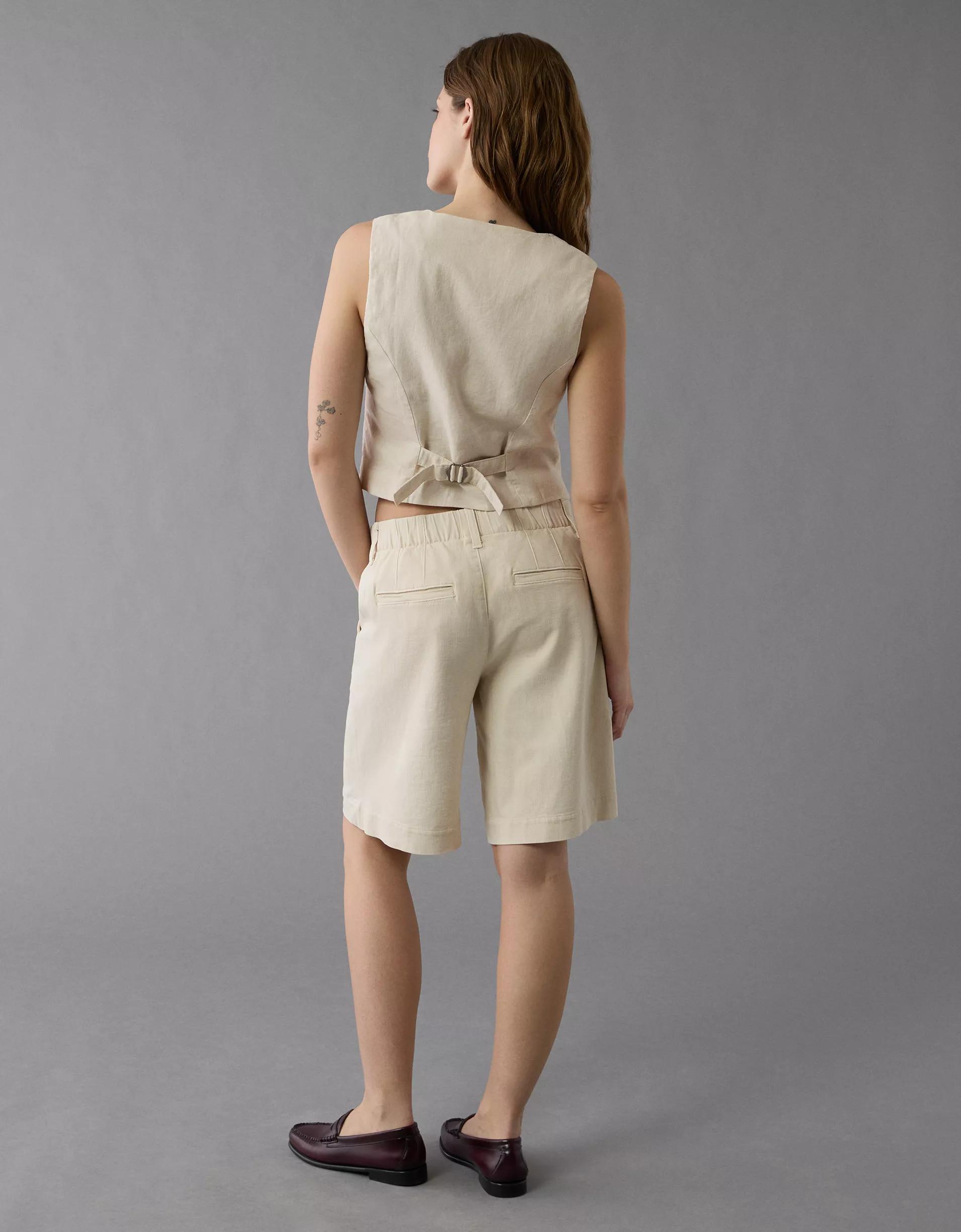 AE Linen-Blend Vest Product Image