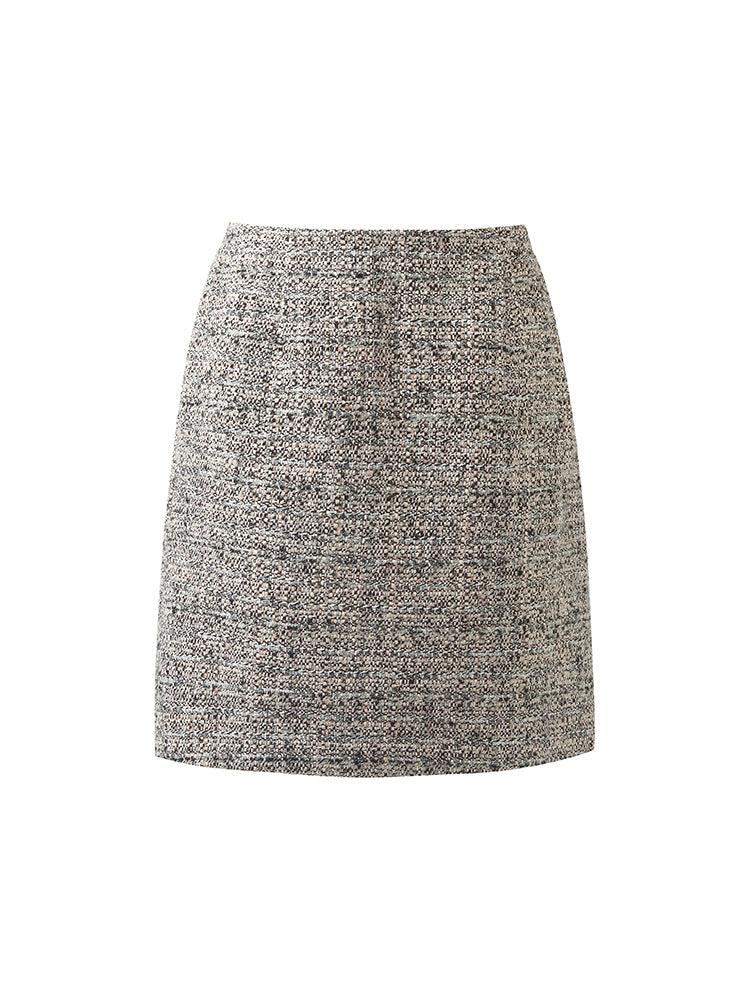 Wool Blend Tweed A-Line Women Mini Skirt Product Image