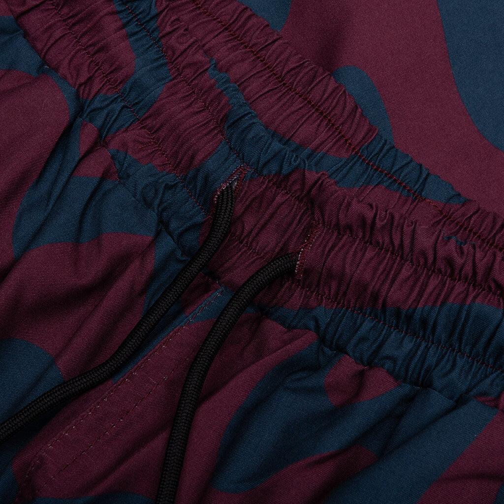 Splashed Swim Shorts - Burgundy Male Product Image