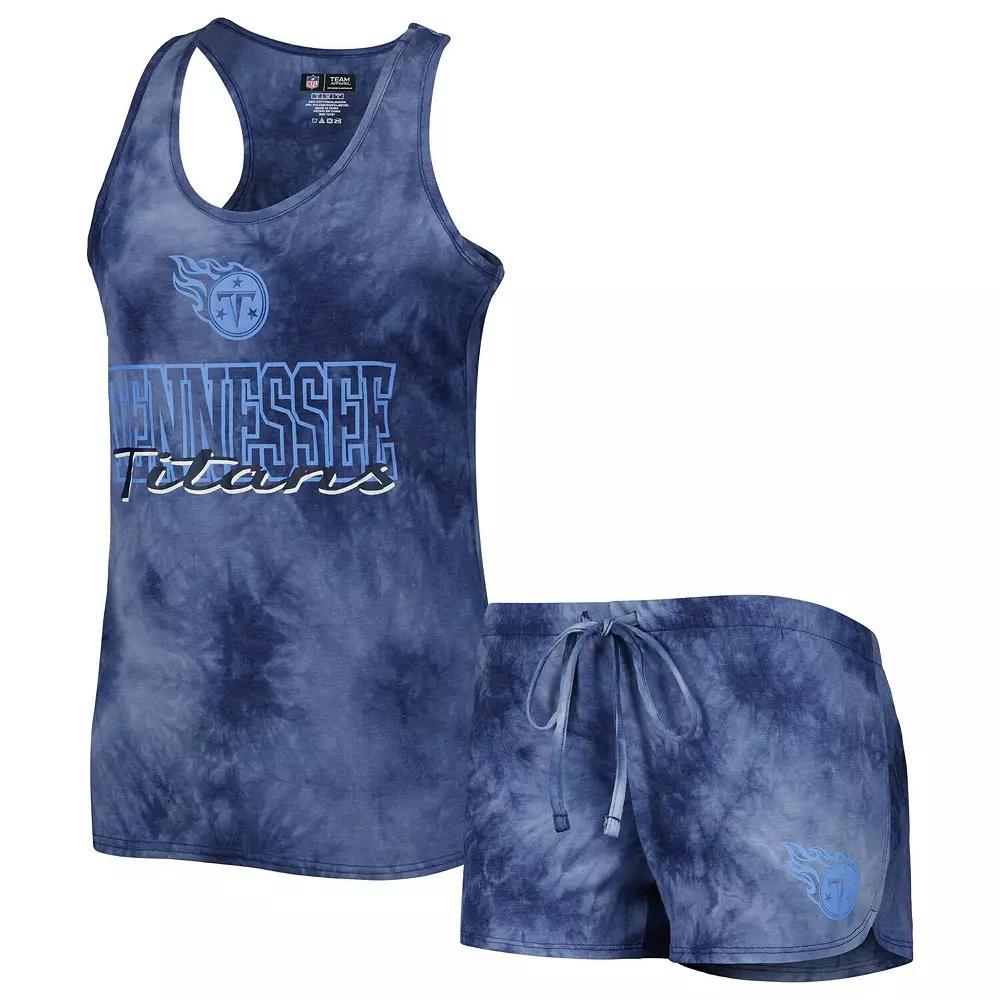 Women's Concepts Sport Navy Tennessee Titans Billboard Scoop Neck Racerback Tank and Shorts Sleep Set,  Product Image