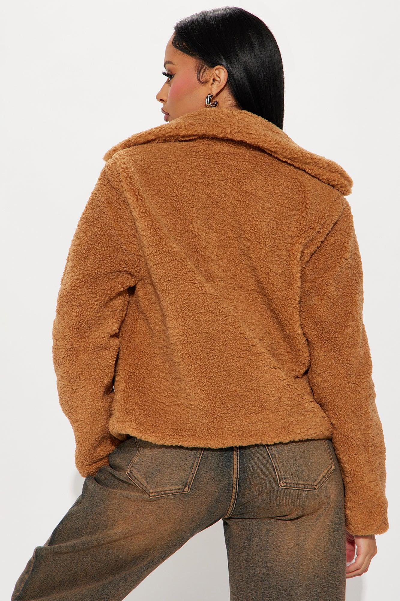 Michelle Sherpa Coat - Mocha Product Image