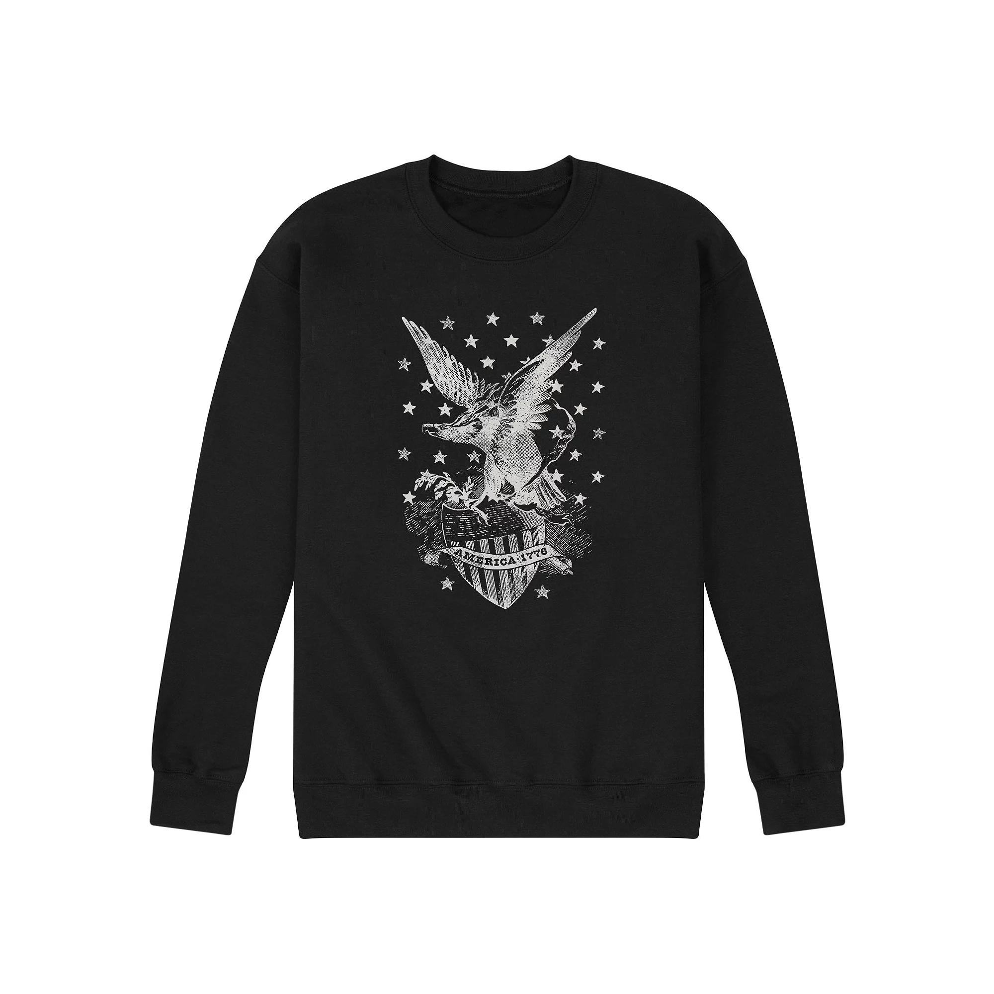 Men's America Eagle Stars Graphic Fleece Pullover,  Product Image