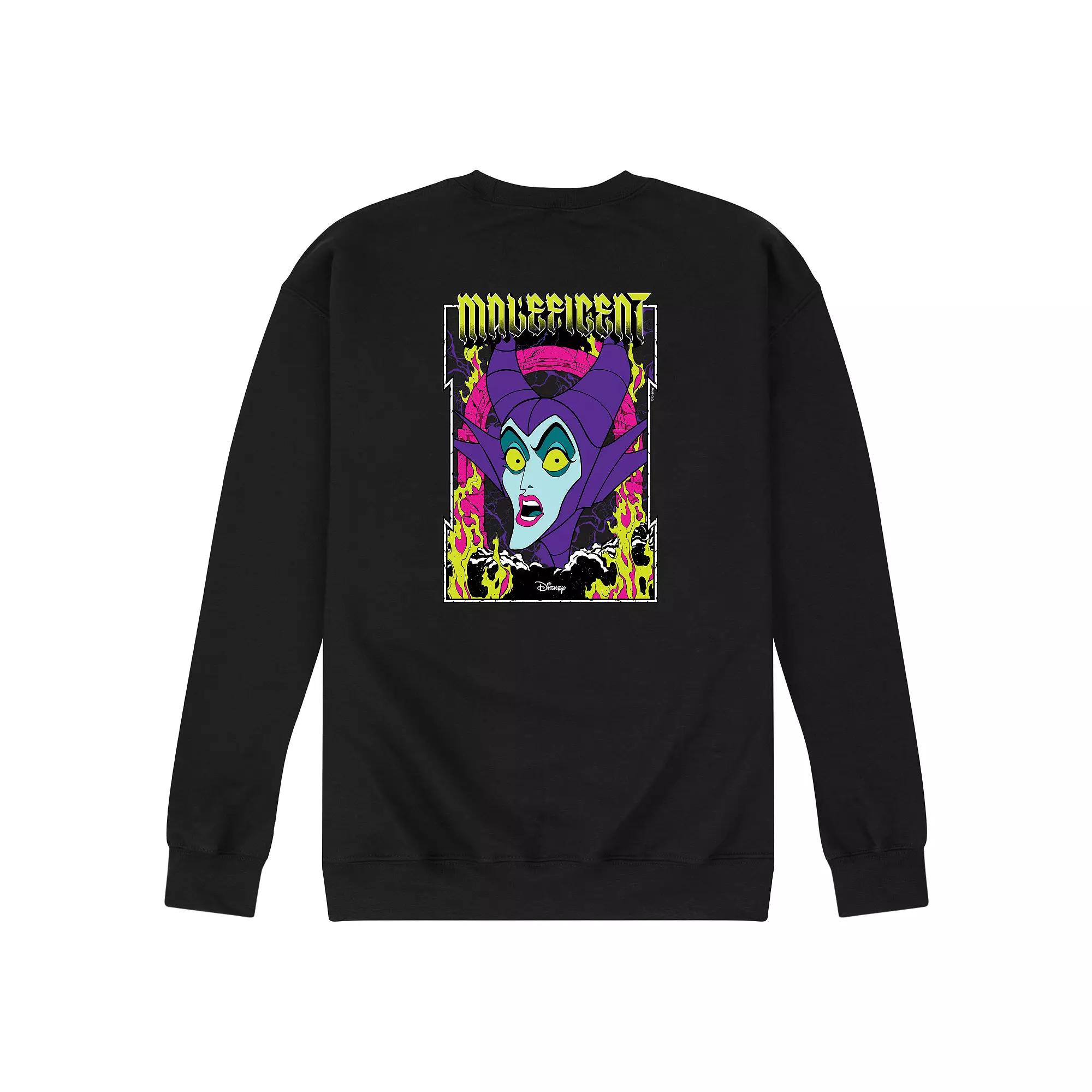 Disney Villains Sleeping Beauty Maleficent Men's Neon Poster Fleece Sweatshirt,  Product Image