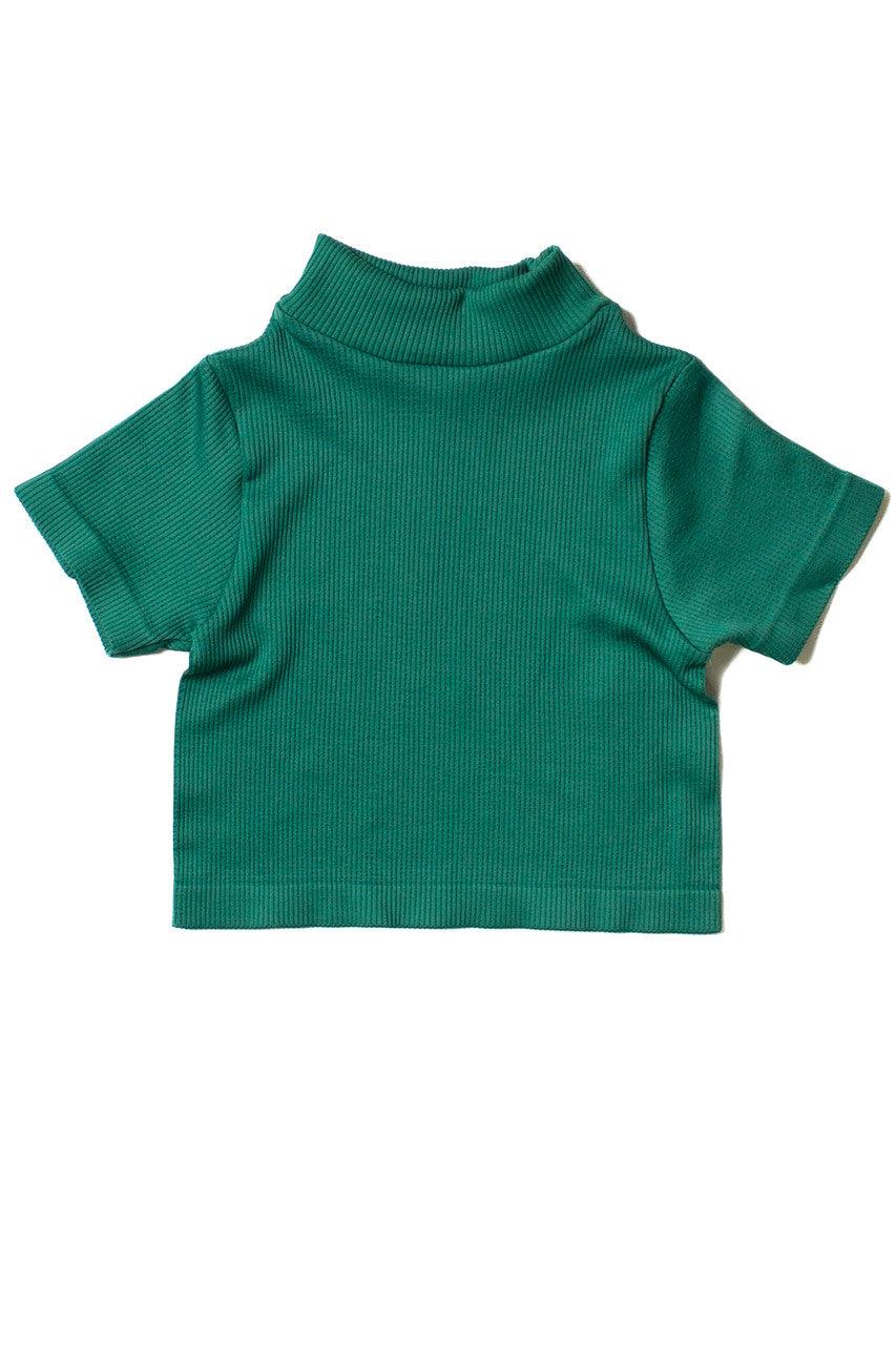 Seamless Short Sleeve Mock Neck Top Product Image