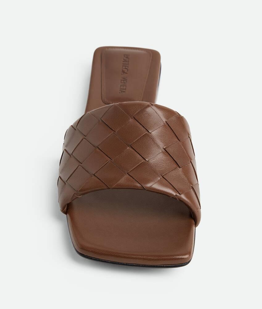 Women's Parco Flat Mule in Dark leather Product Image