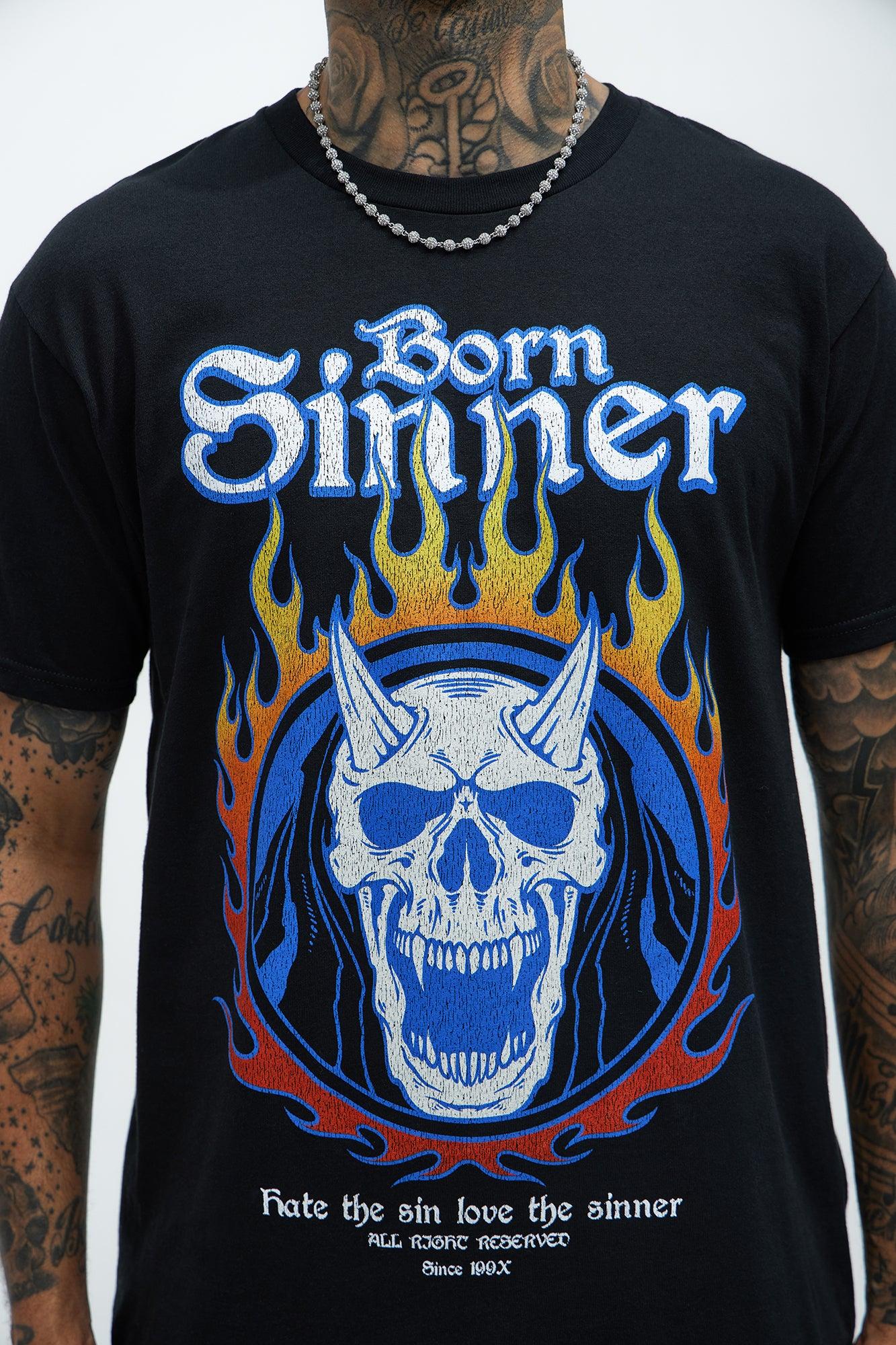Born Sinner Must Repent Short Sleeve Tee - Black Product Image