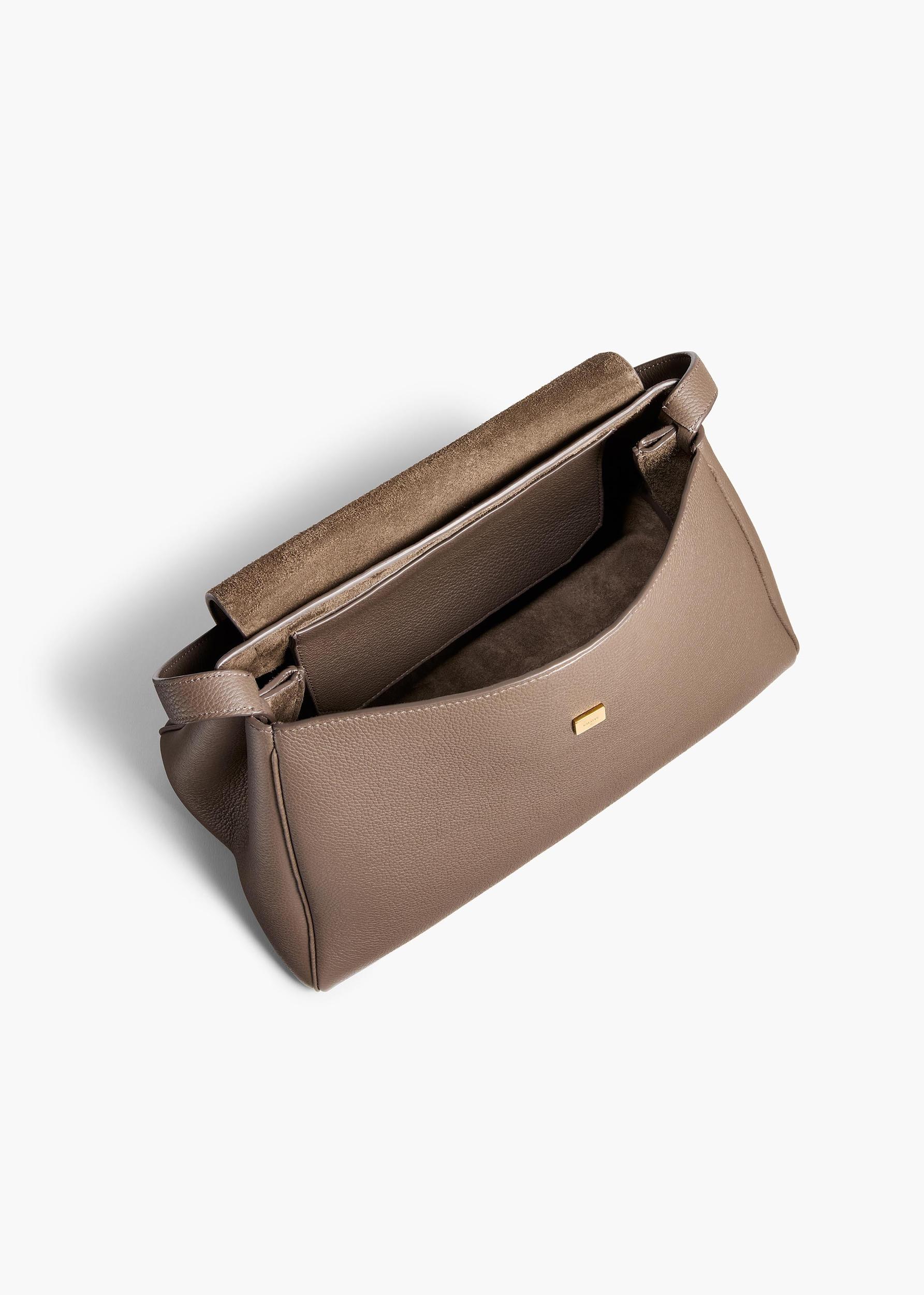 Audrey Top Handle Bag in Elephant Pebbled Leather Product Image