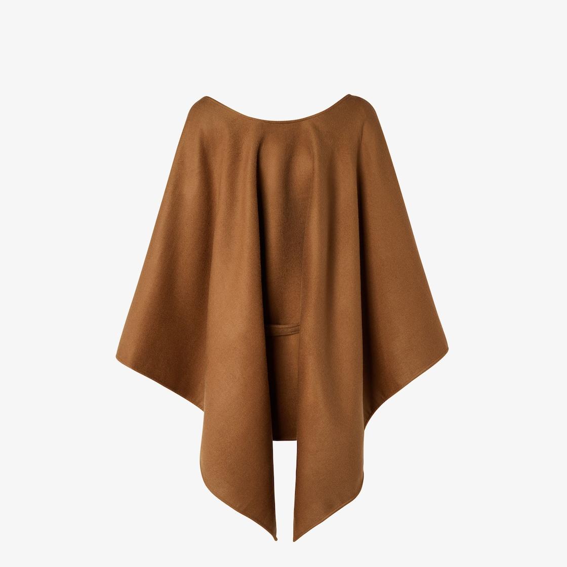 PonchoCamel-color wool, cashmere and silk poncho Product Image