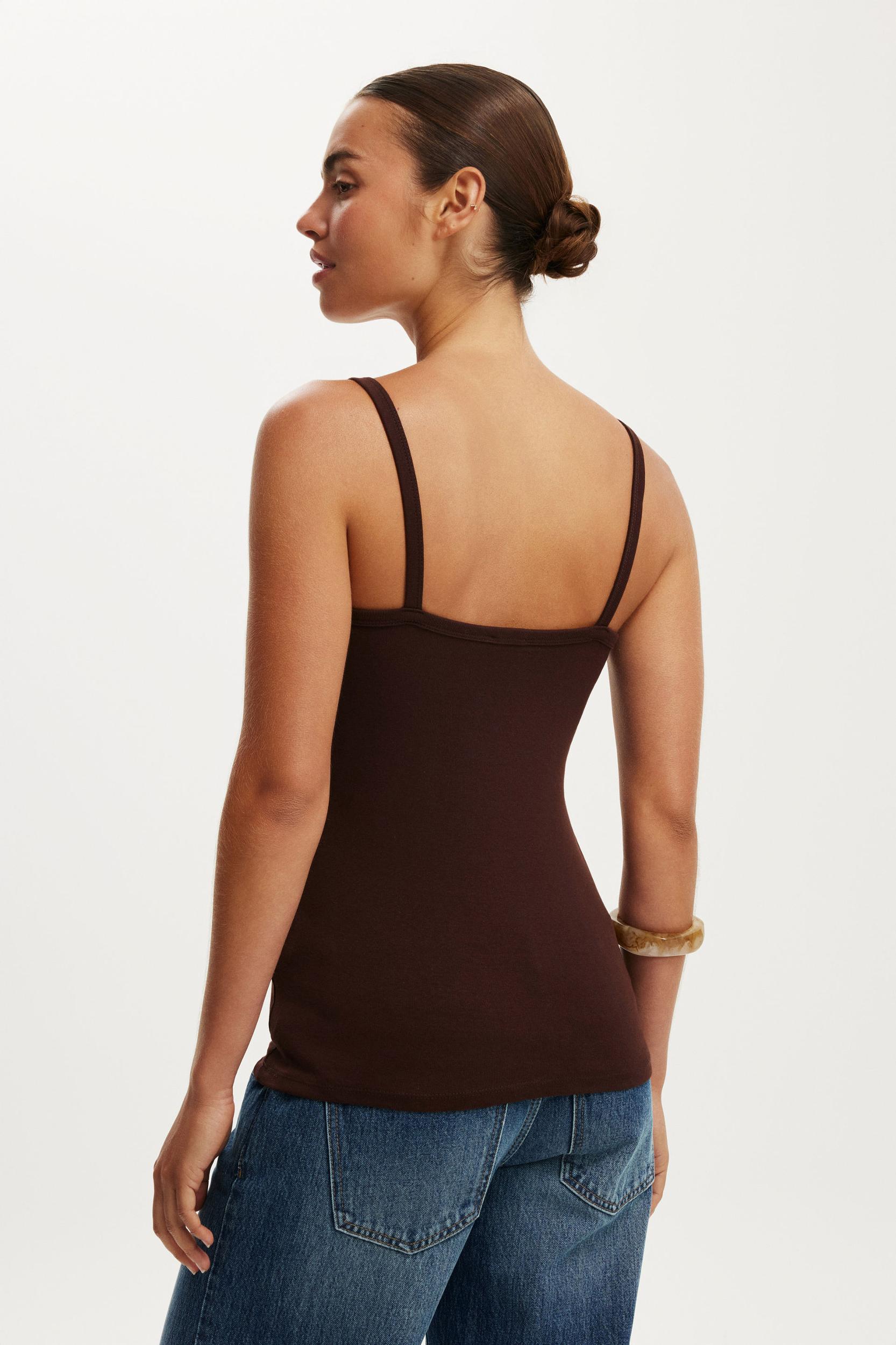 Fine Rib Scoop Longline Cami Product Image