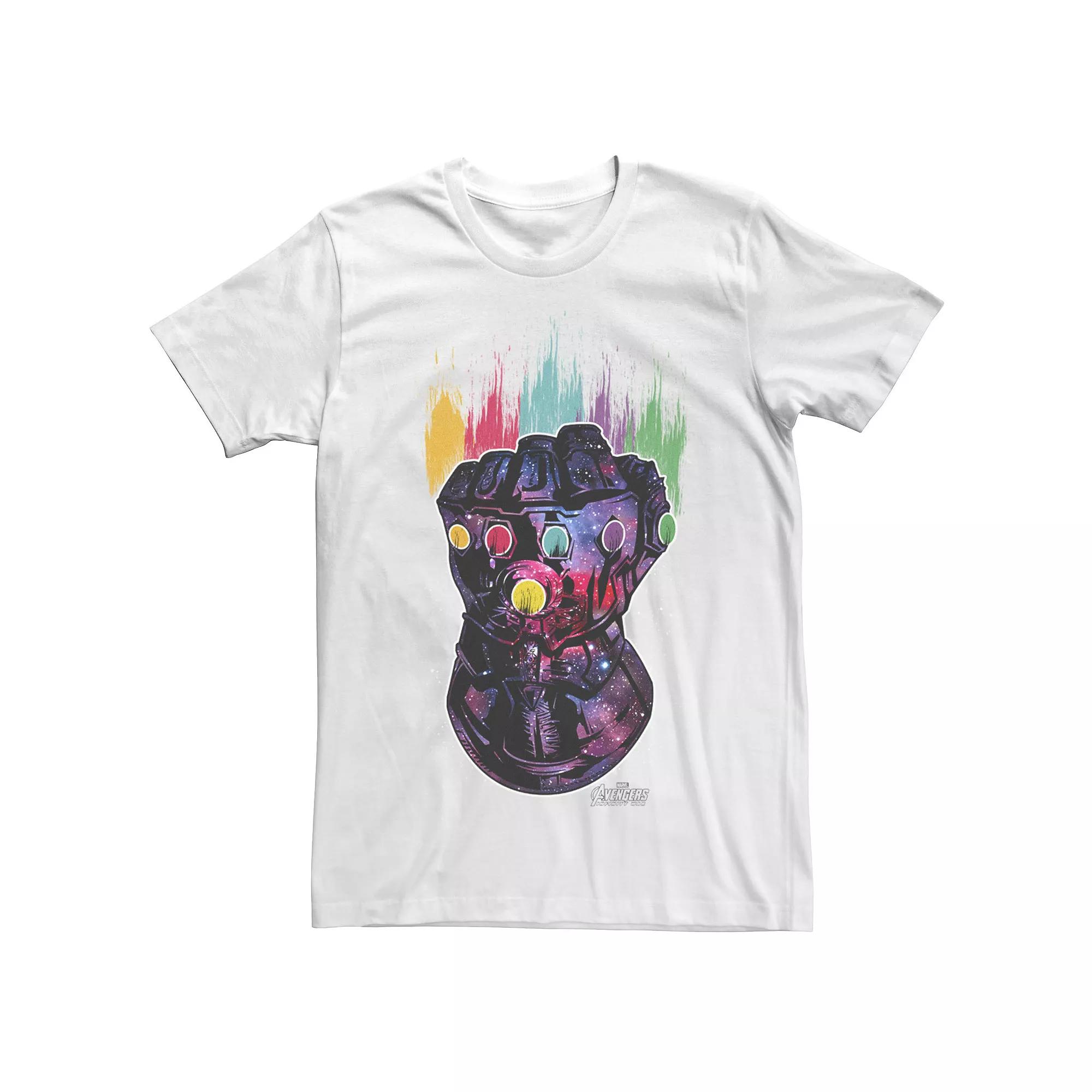 Men's Marvel Infinity War Galaxy Paint Gauntlet Graphic Tee,  Product Image