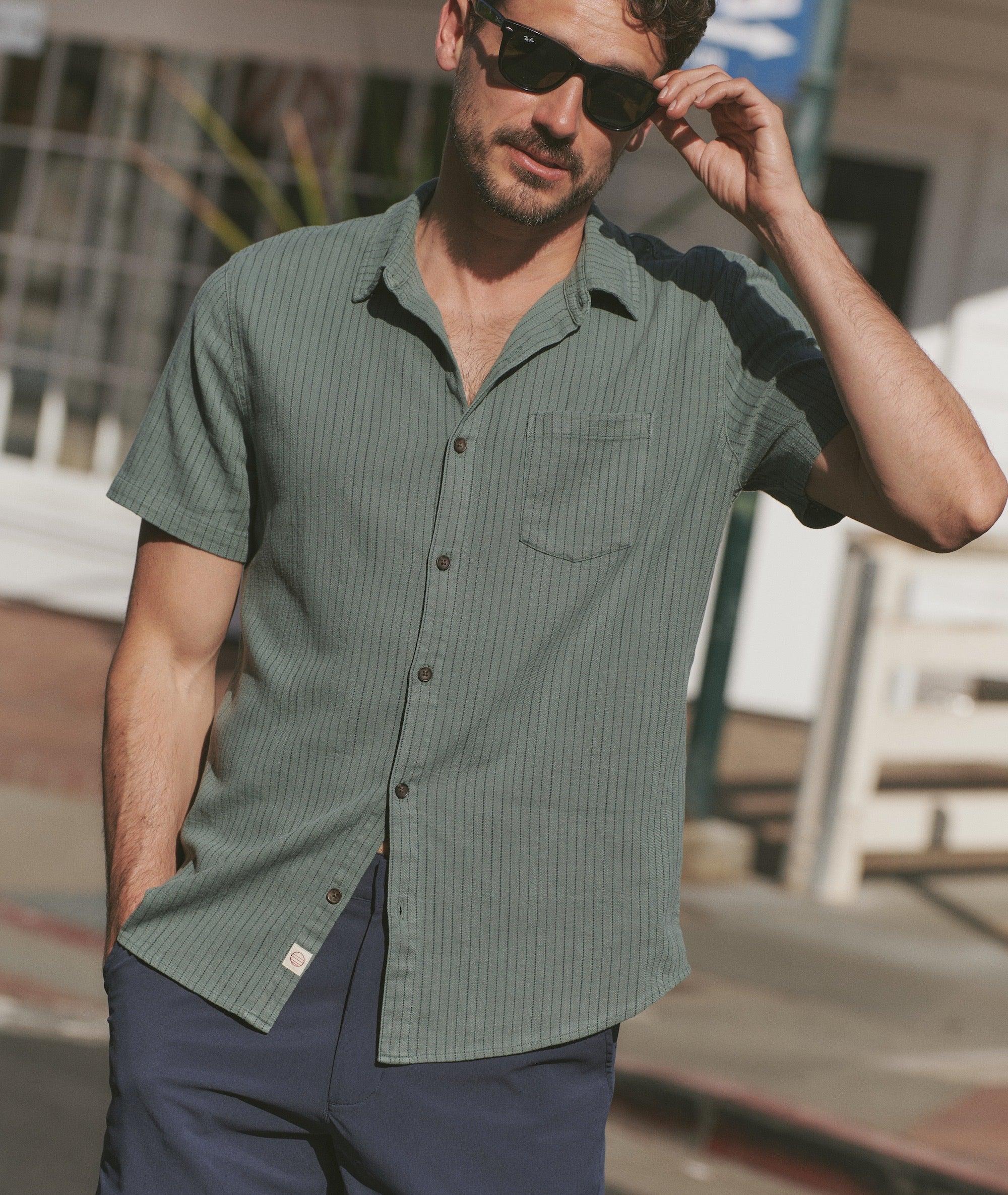 Stretch Selvage Short Sleeve Shirt Product Image