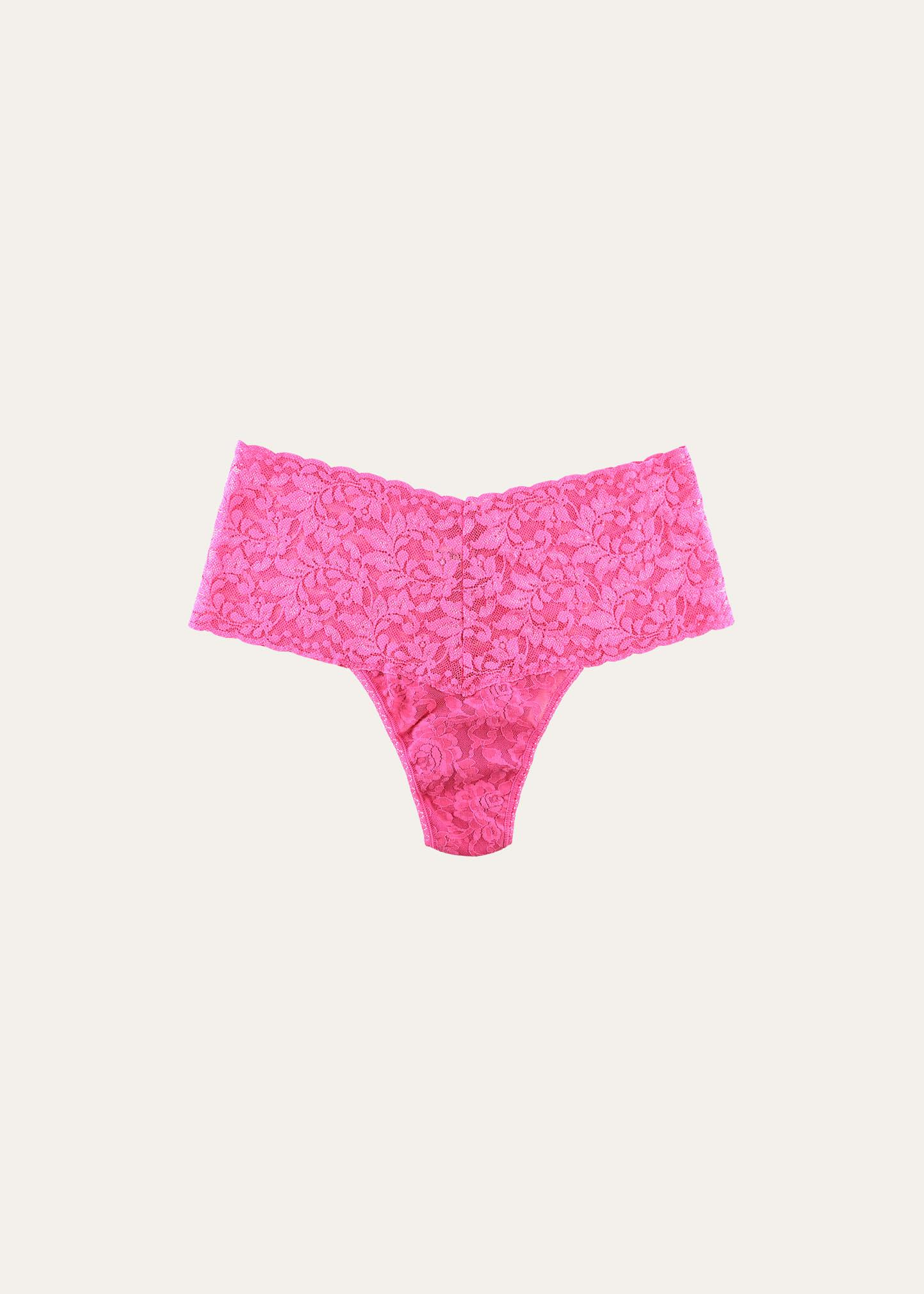 Signature Lace Retro Thong Product Image