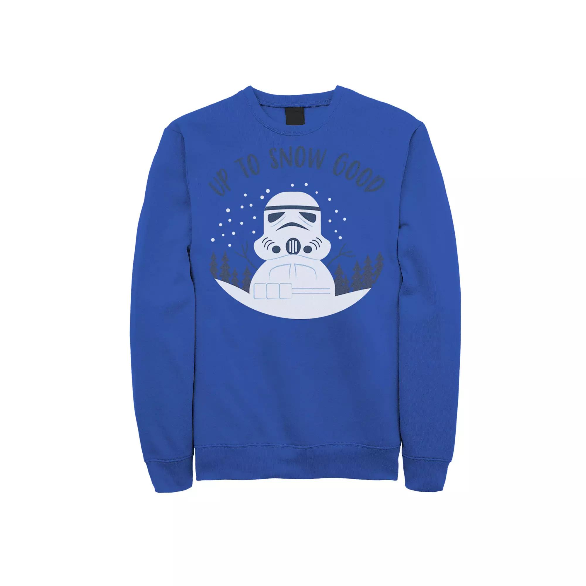 Mens Star Wars Stormtrooper Snow Good Snowman Christmas Sweatshirt Product Image