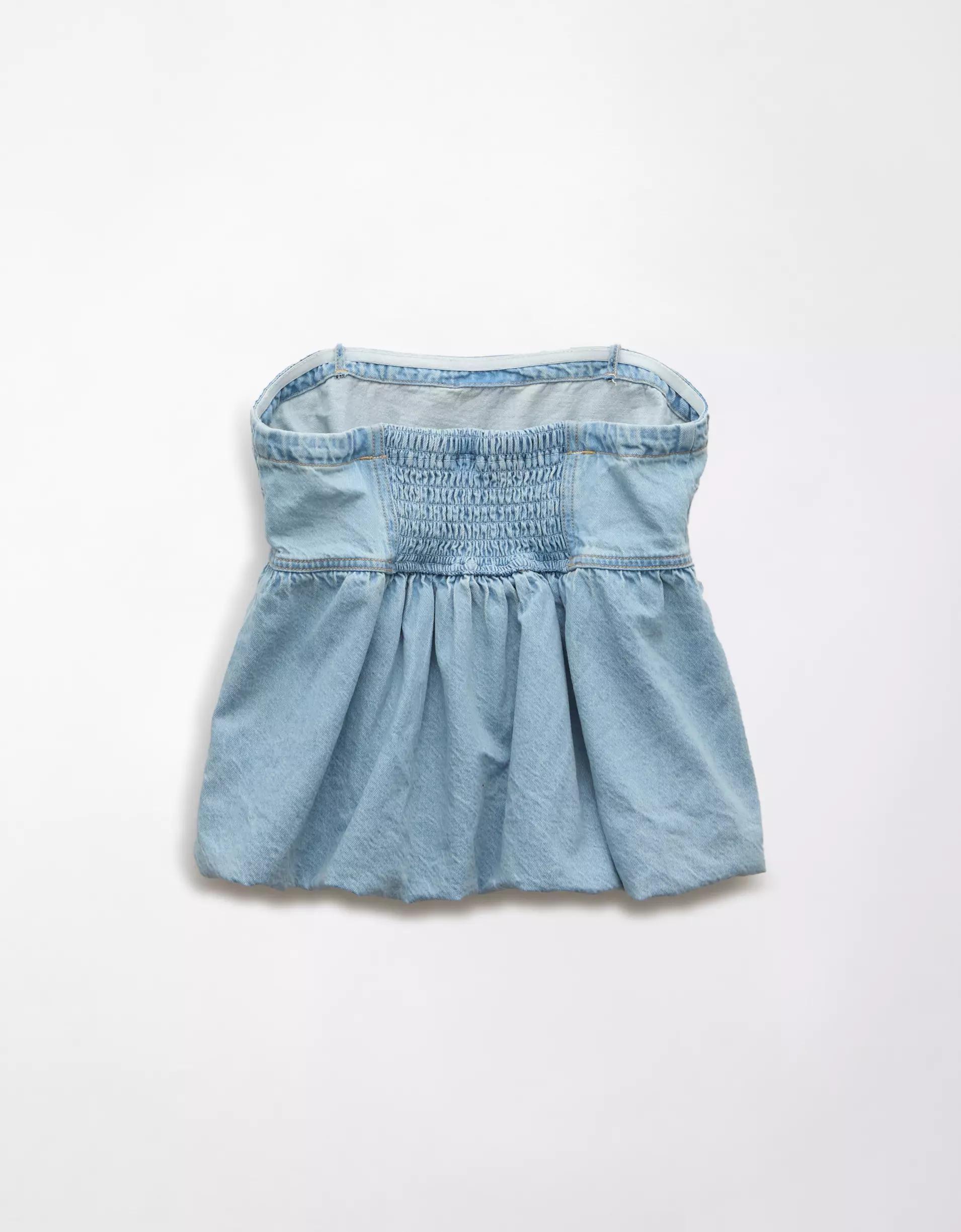 AE Denim Bubble Tube Top Product Image