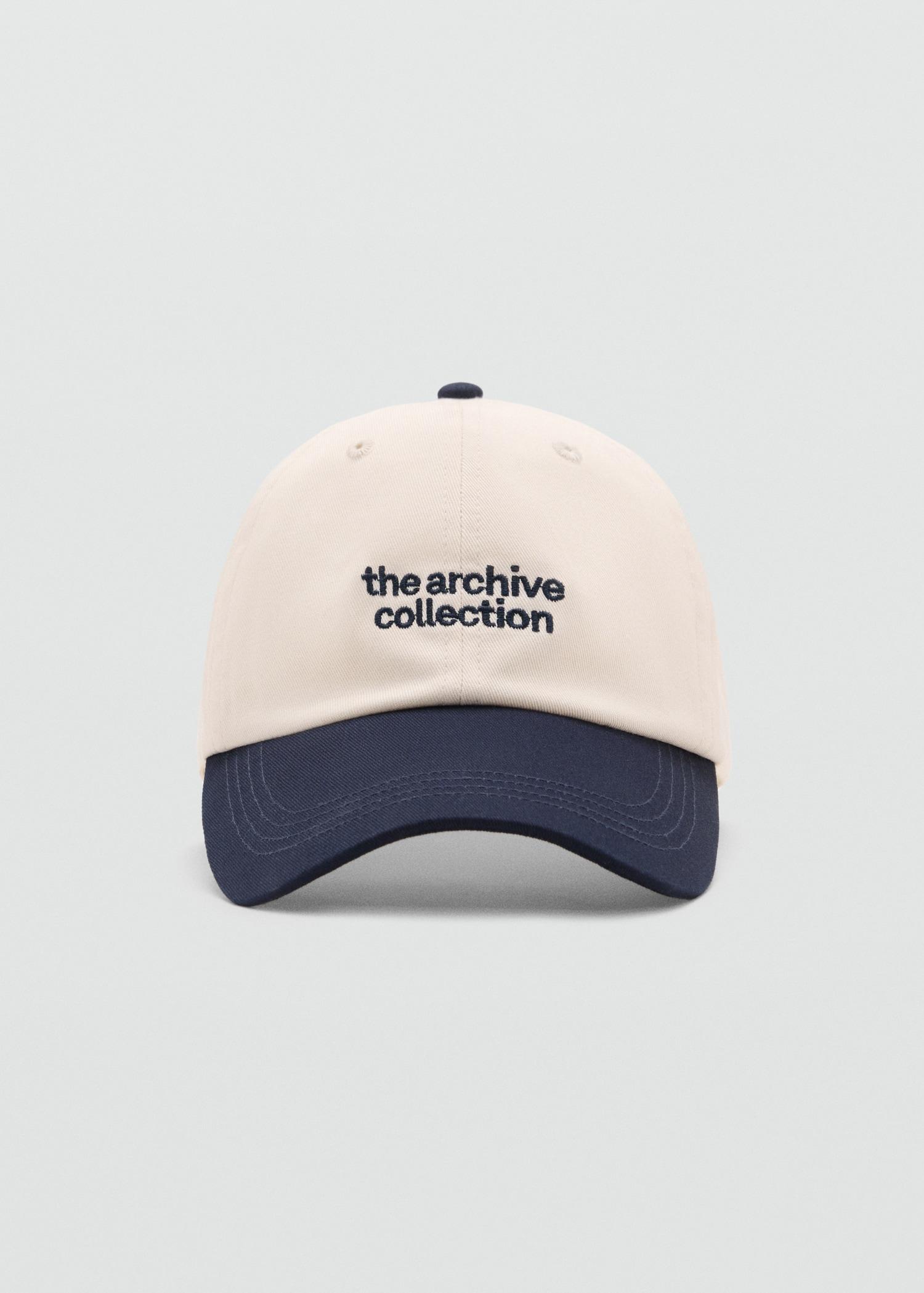 Embroidered message cap - Women | MANGO USA Product Image