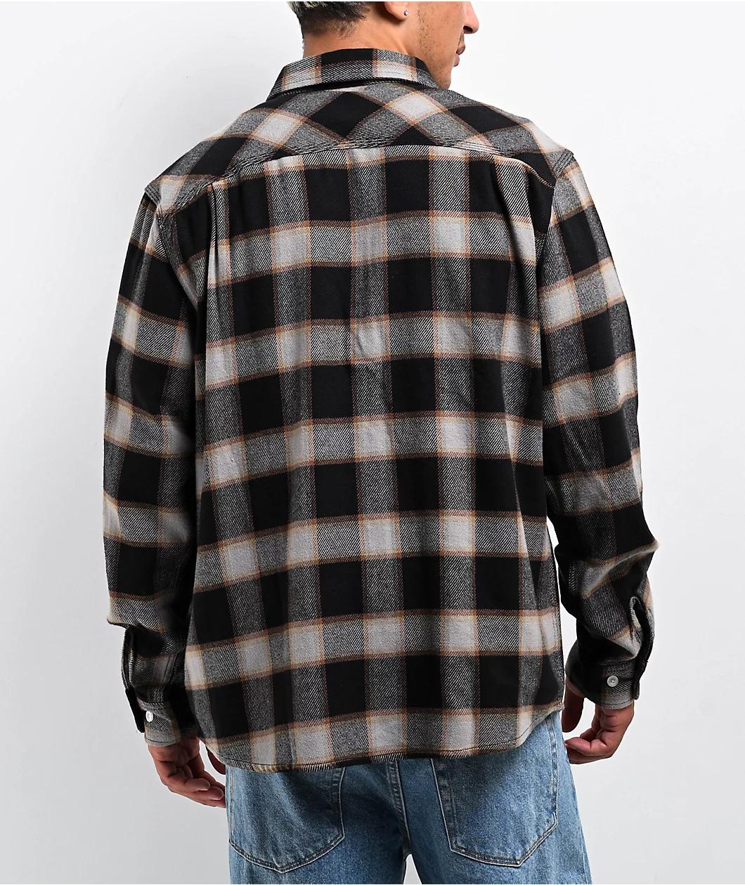 Brixton Bowery 20th Anniversary Black Flannel Shirt Product Image