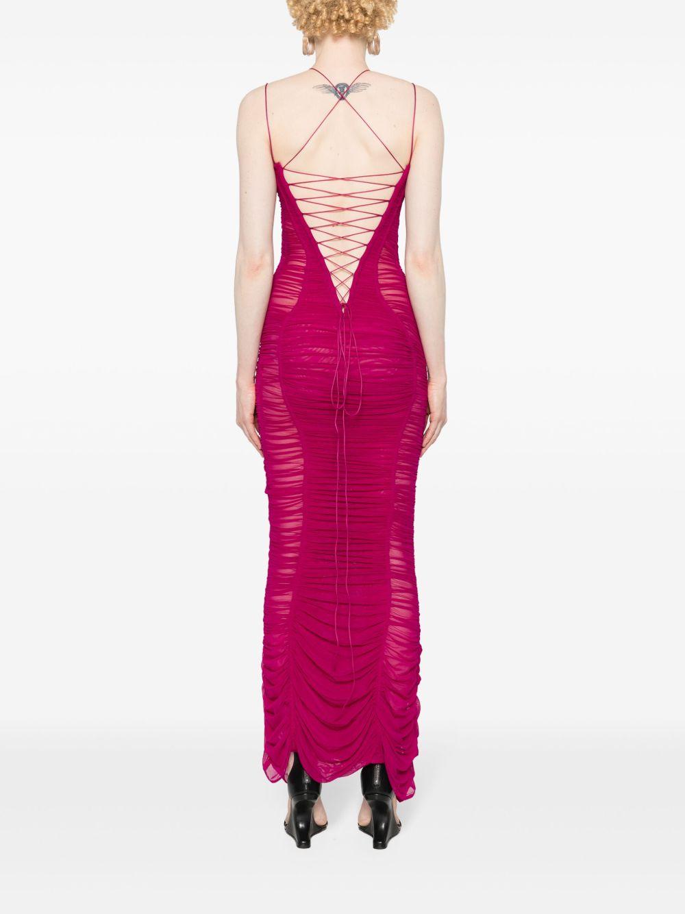 ruched mesh gown Product Image