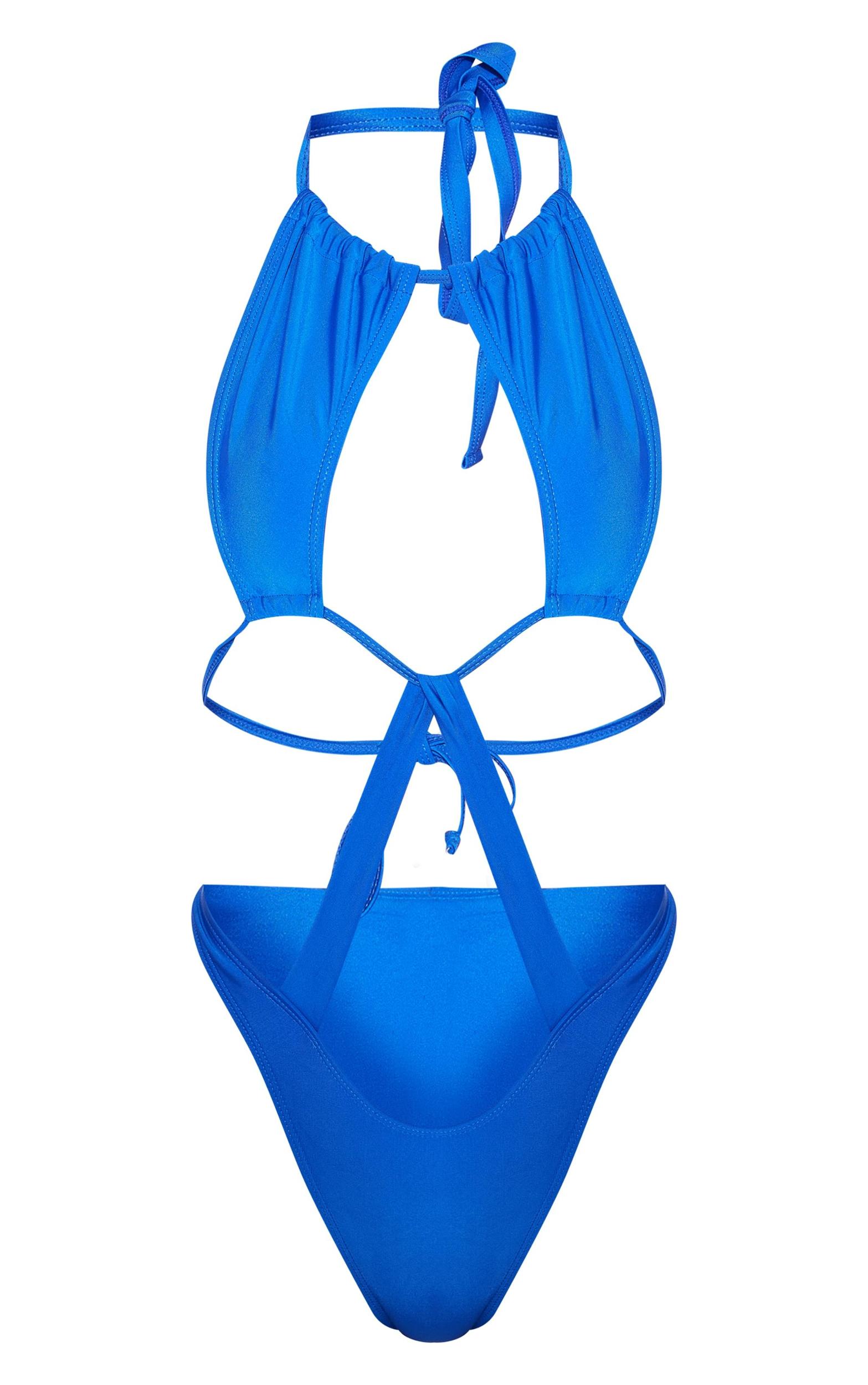Cobalt Halter Neck Cut Out Swimsuit Product Image