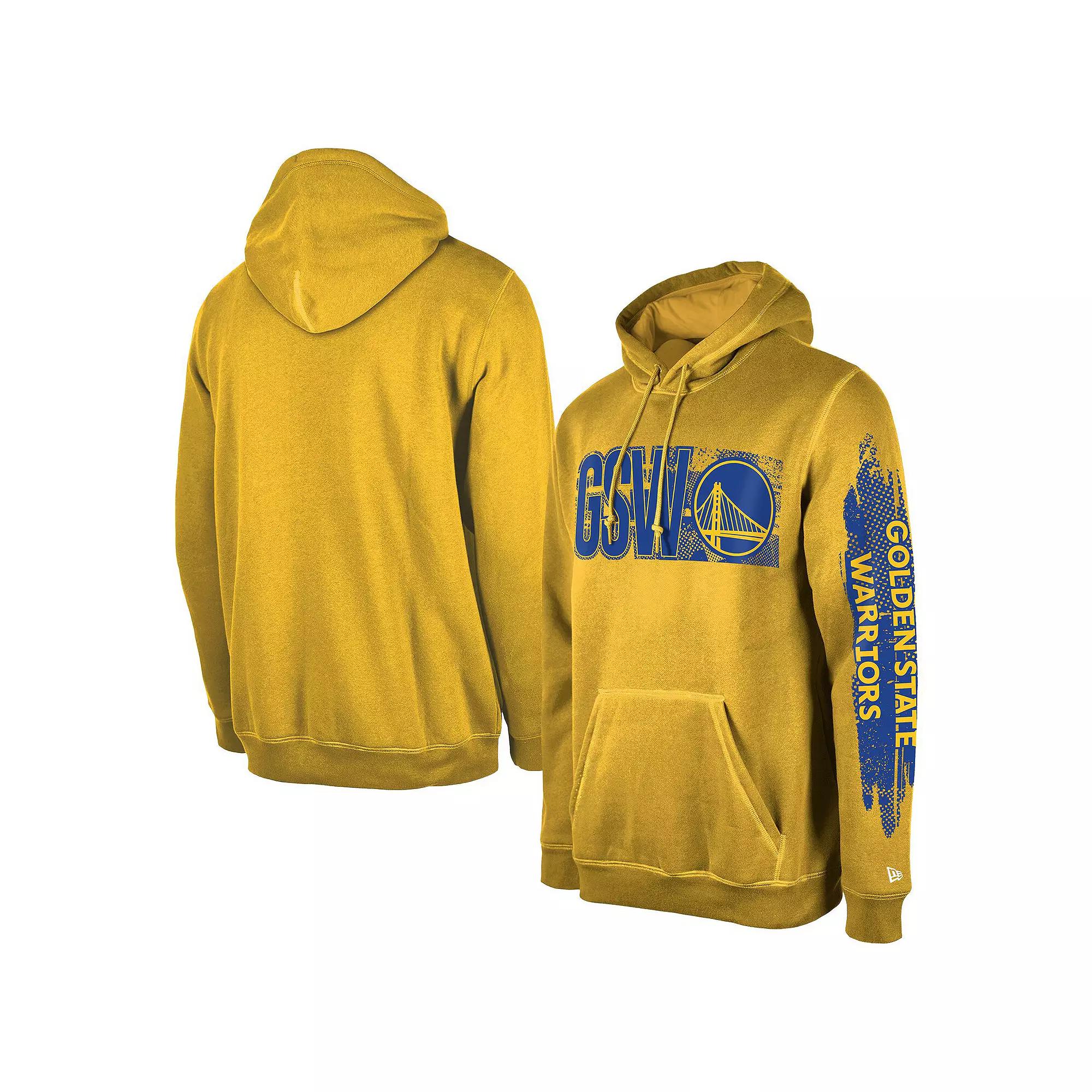 Men's New Era Golden State Warriors Gold Tip-Off Collection Pullover Hoodie, Size: Medium Product Image