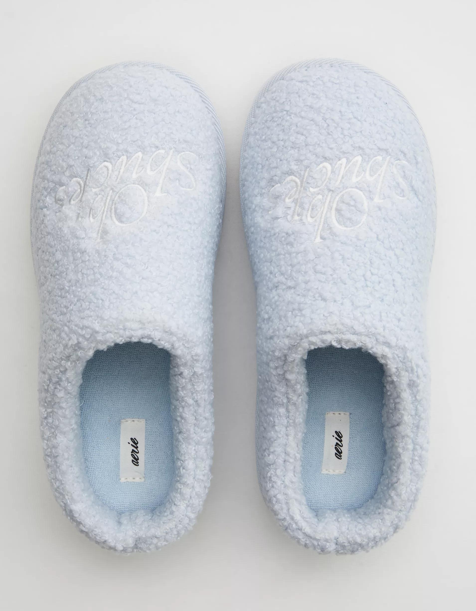 Aerie Sherpa Scuff Slippers Product Image