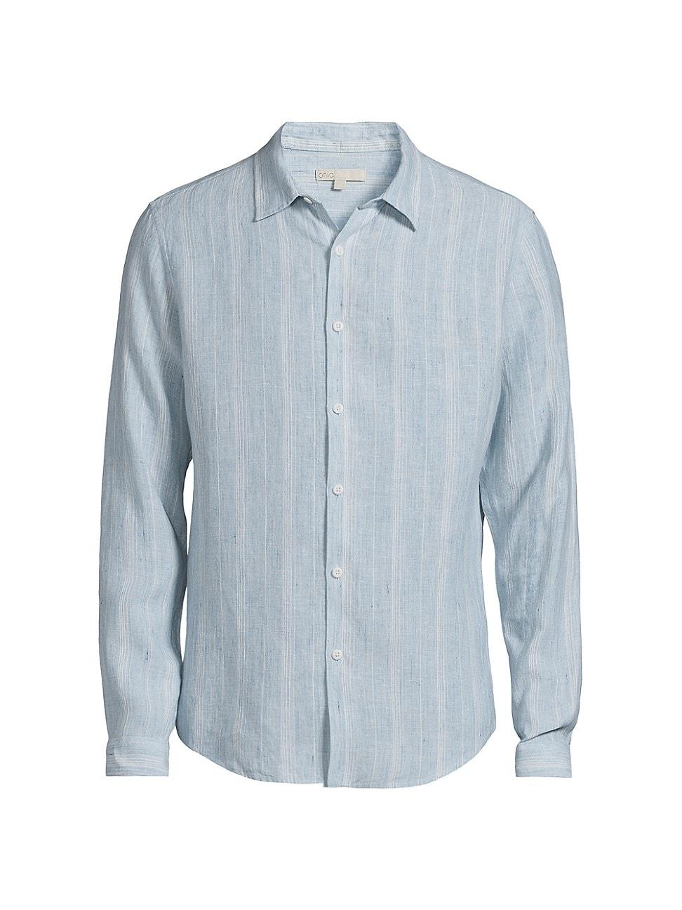 Mens Linen Button-Up Shirt Product Image