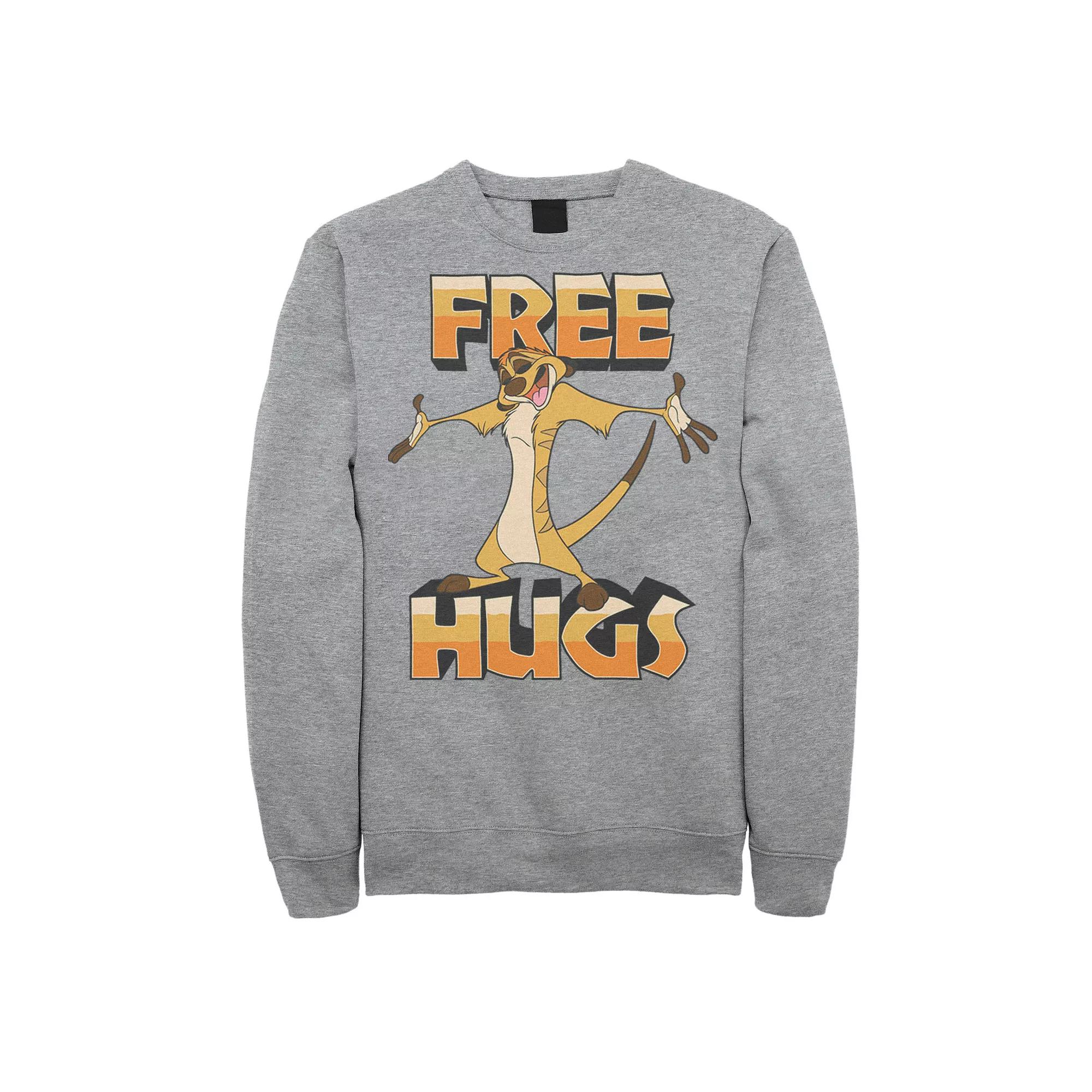 Disney's The Lion King Timon Men's Free Hugs Sweatshirt,  Product Image