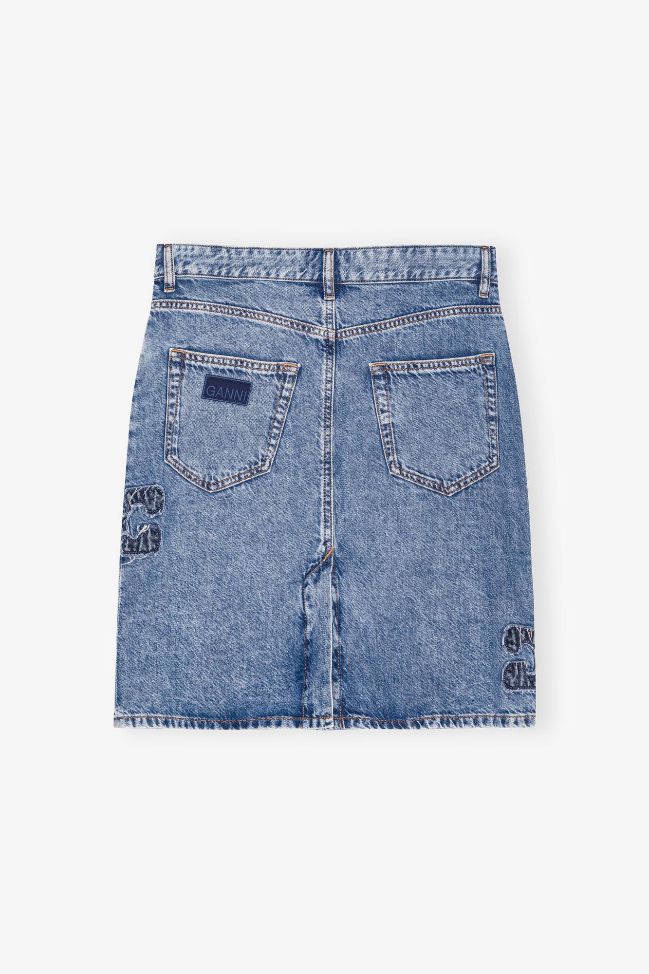 Blue Denim Skirt Product Image