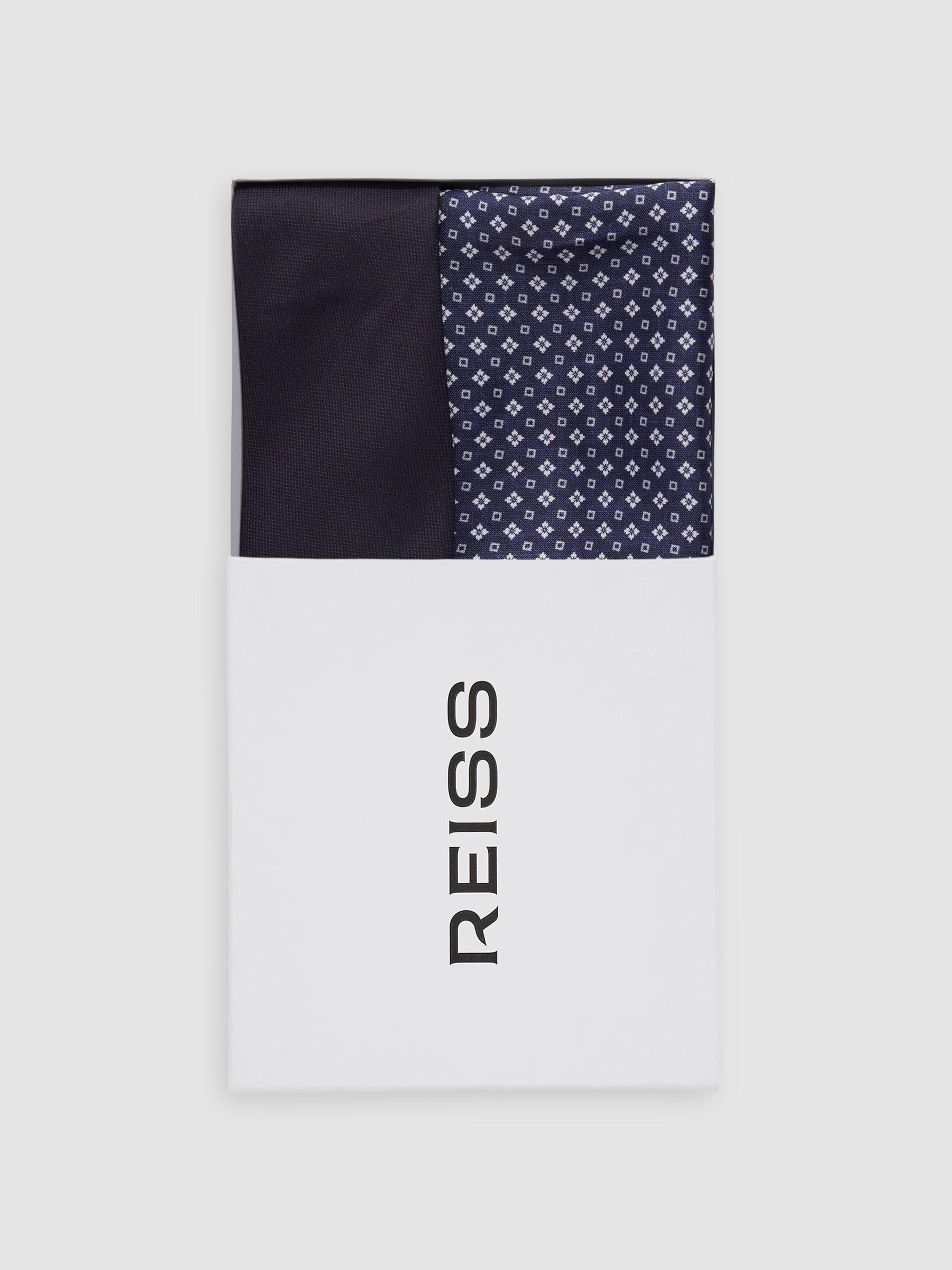 Tie And Pocket Square Gift Set in Navy Product Image