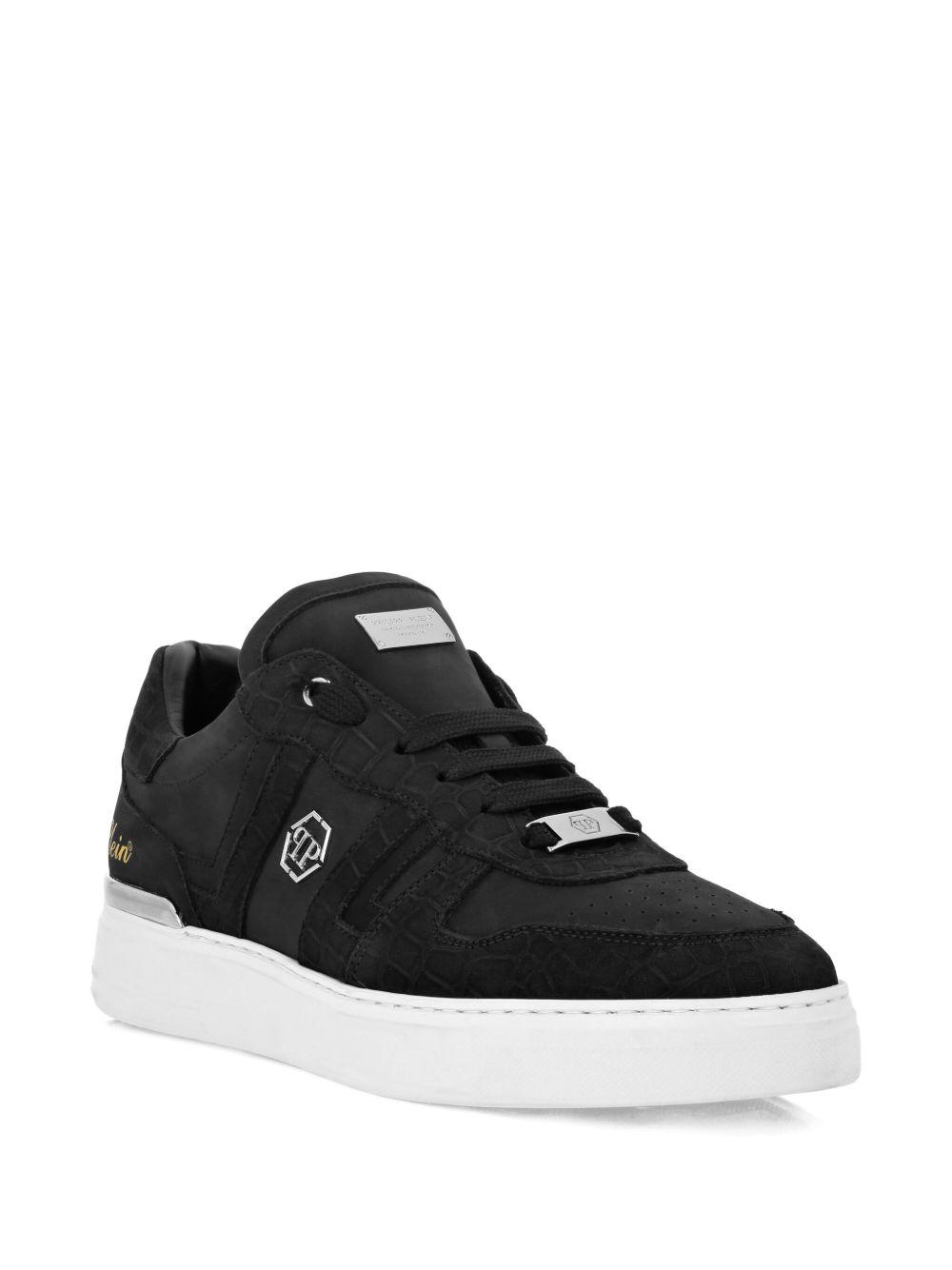 leather low-top sneakers Product Image