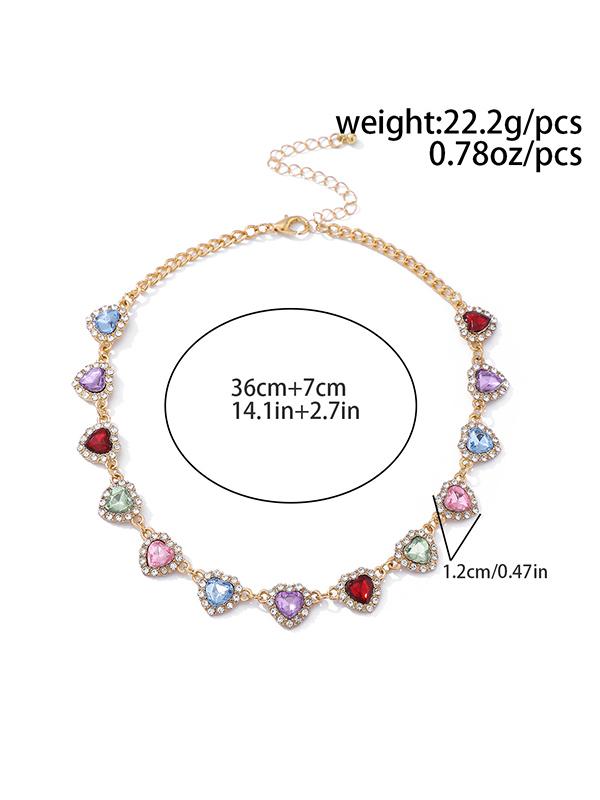 Geometric Heart Shape Necklaces Accessories Product Image