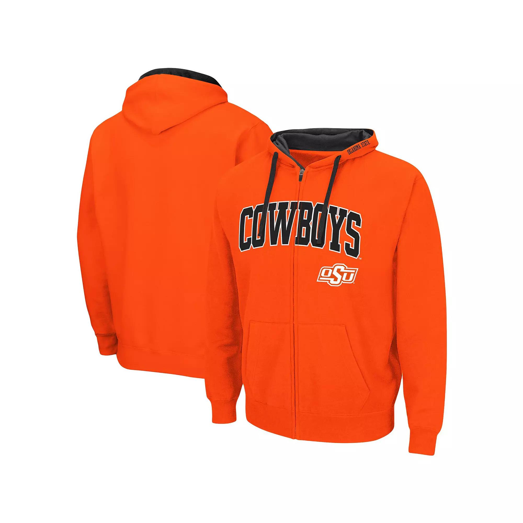 Men's Colosseum Orange Oklahoma State Cowboys Big & Tall Full-Zip Hoodie,  Product Image