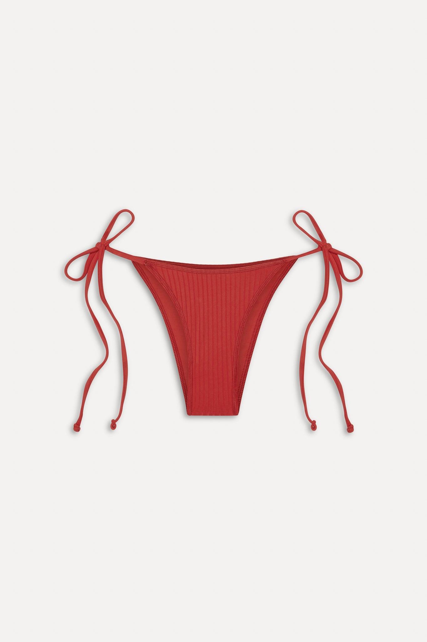 Mackenzie Cheeky String Bikini Bottom - Cherry Product Image