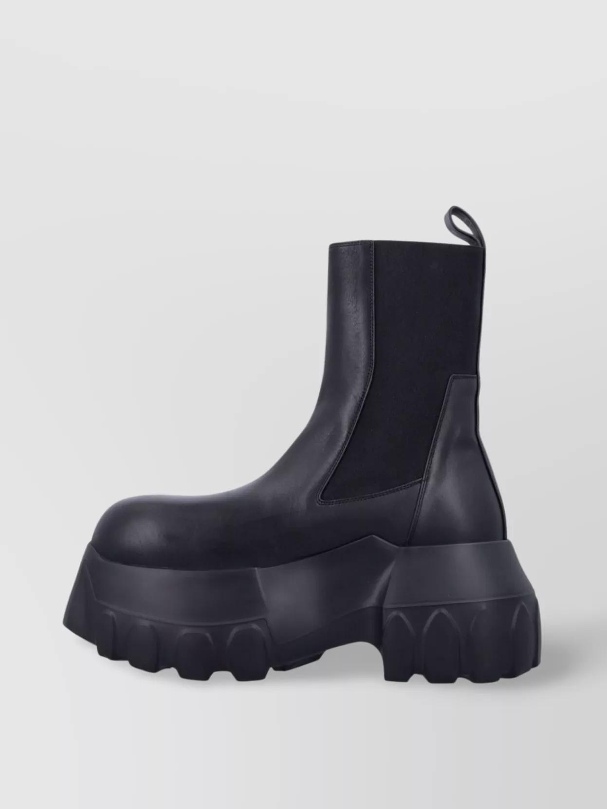 Black Hollywood Beatle Mega Tractor Chelsea Boots Product Image