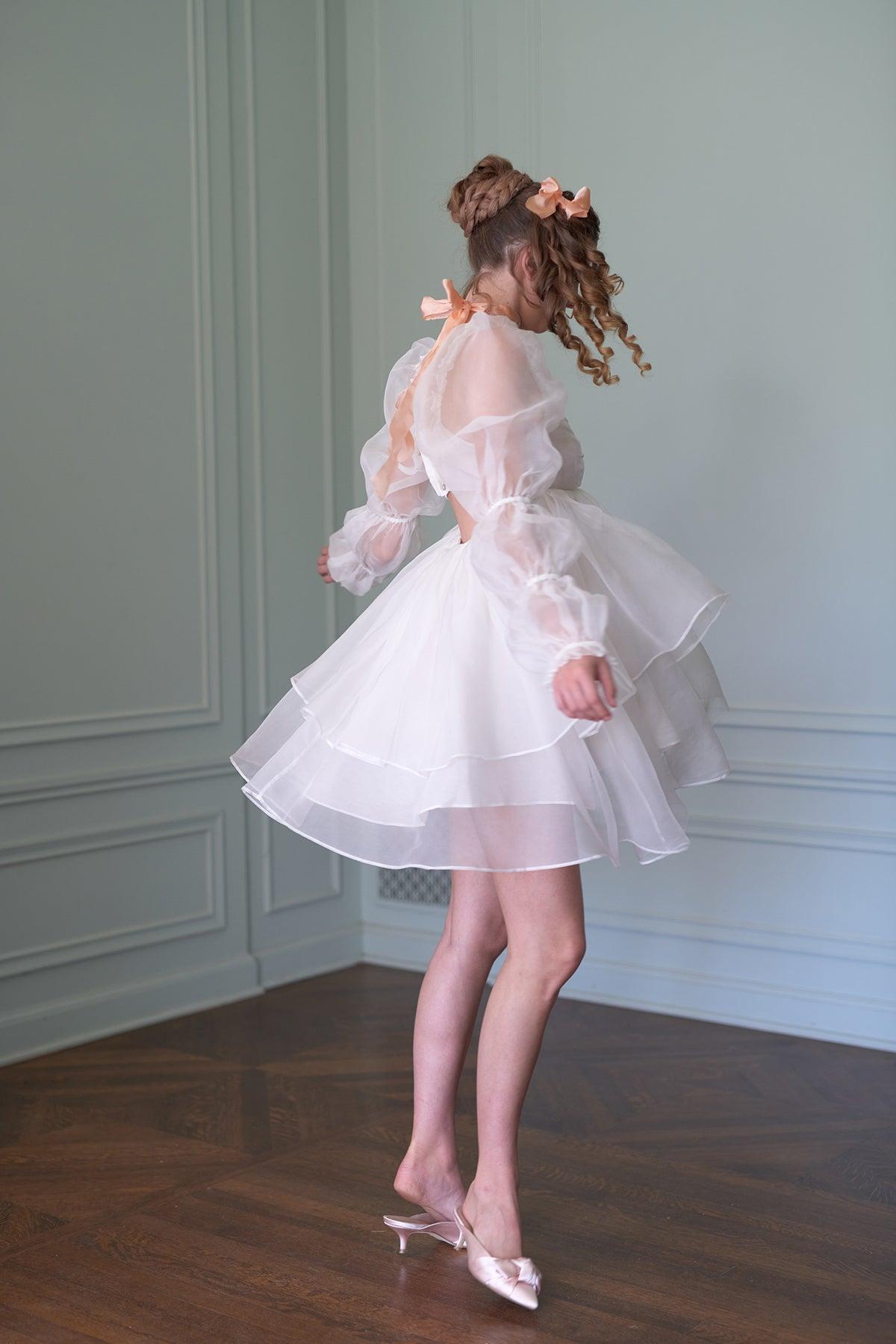 The Silk Gauze Ivory Moonlight Dress Product Image